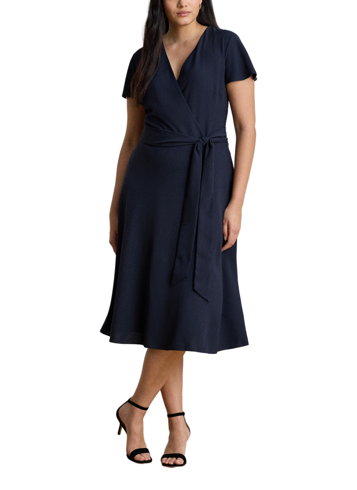 Robe portefeuille fluide LAUREN Bleu