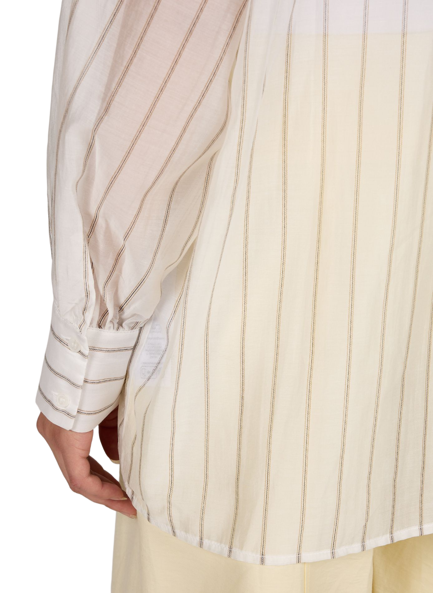 Chemise oversize à rayures ROUGE EDIT Beige
