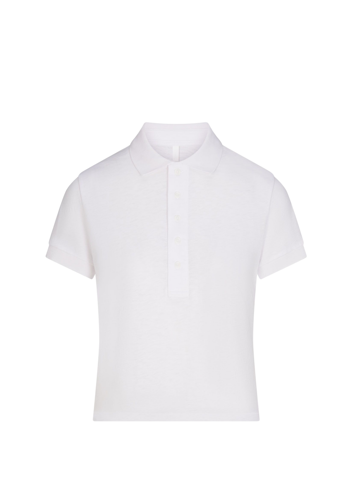 Katoenen poloshirt met korte mouwen SKIMS Wit