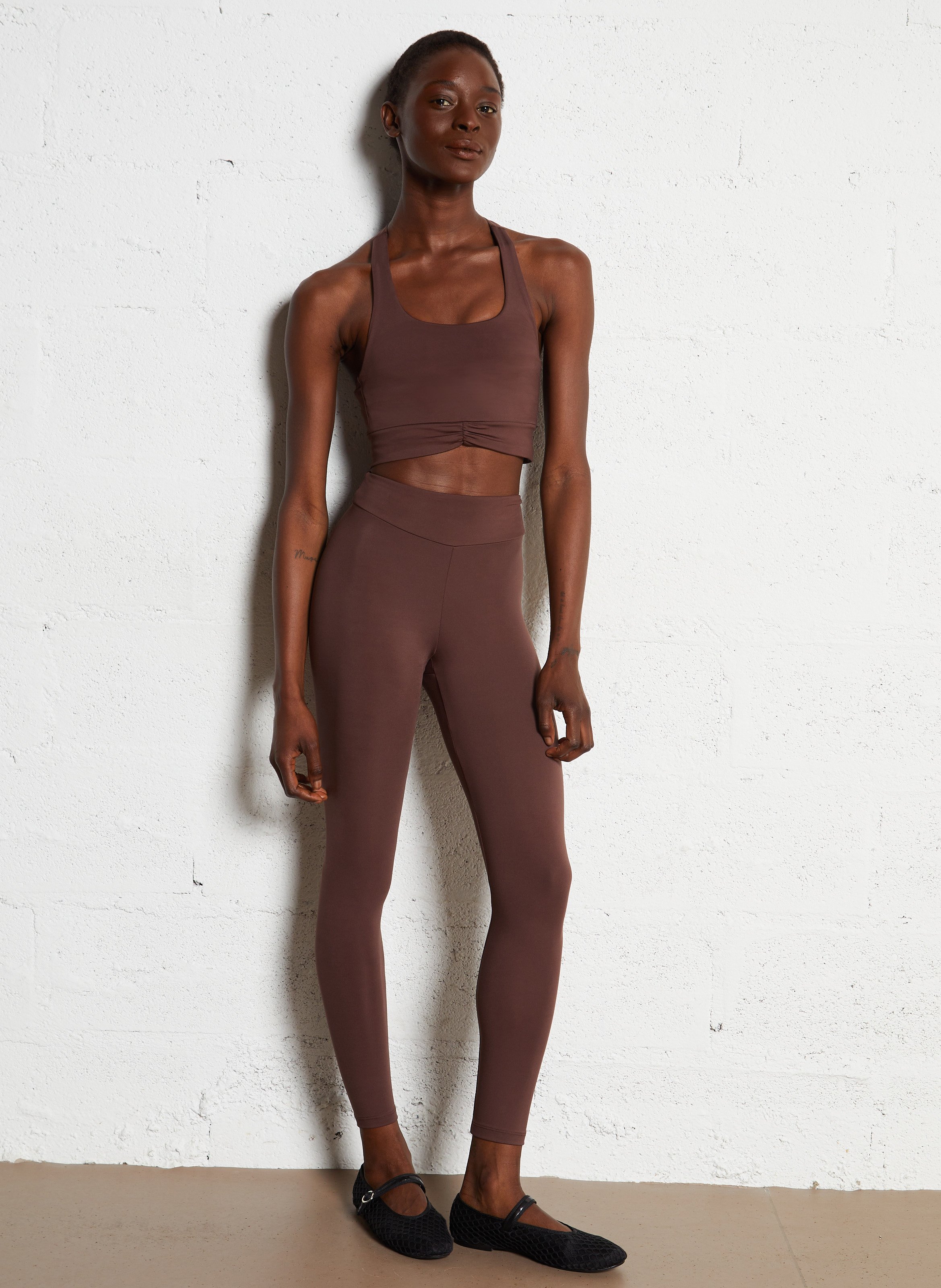 Legging stretch gabou BA&SH Marron
