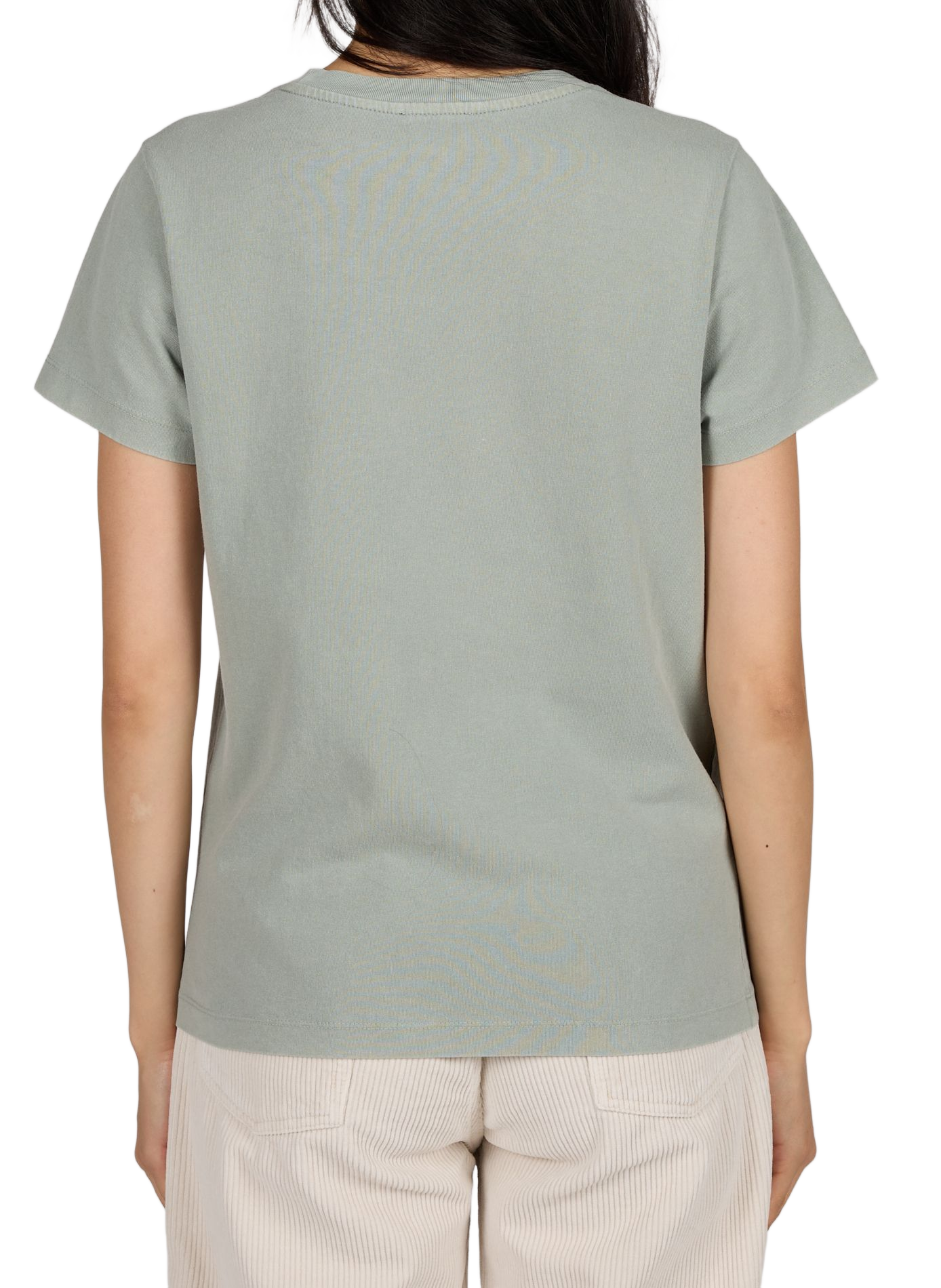Straight logo cotton t-shirt A.P.C. Grey