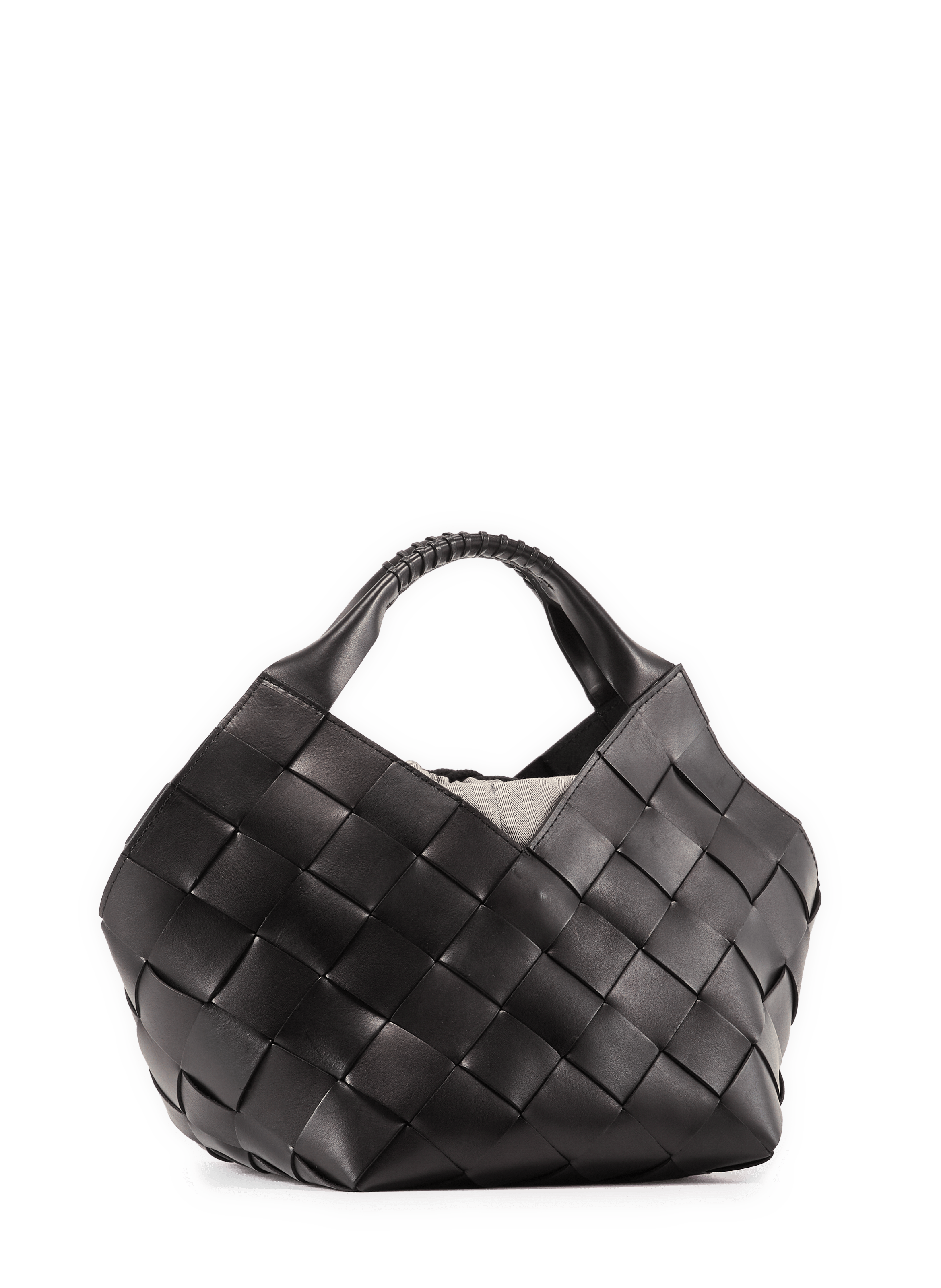 Woven leather BOTTEGHE basket bag DRAGON DIFFUSION Black