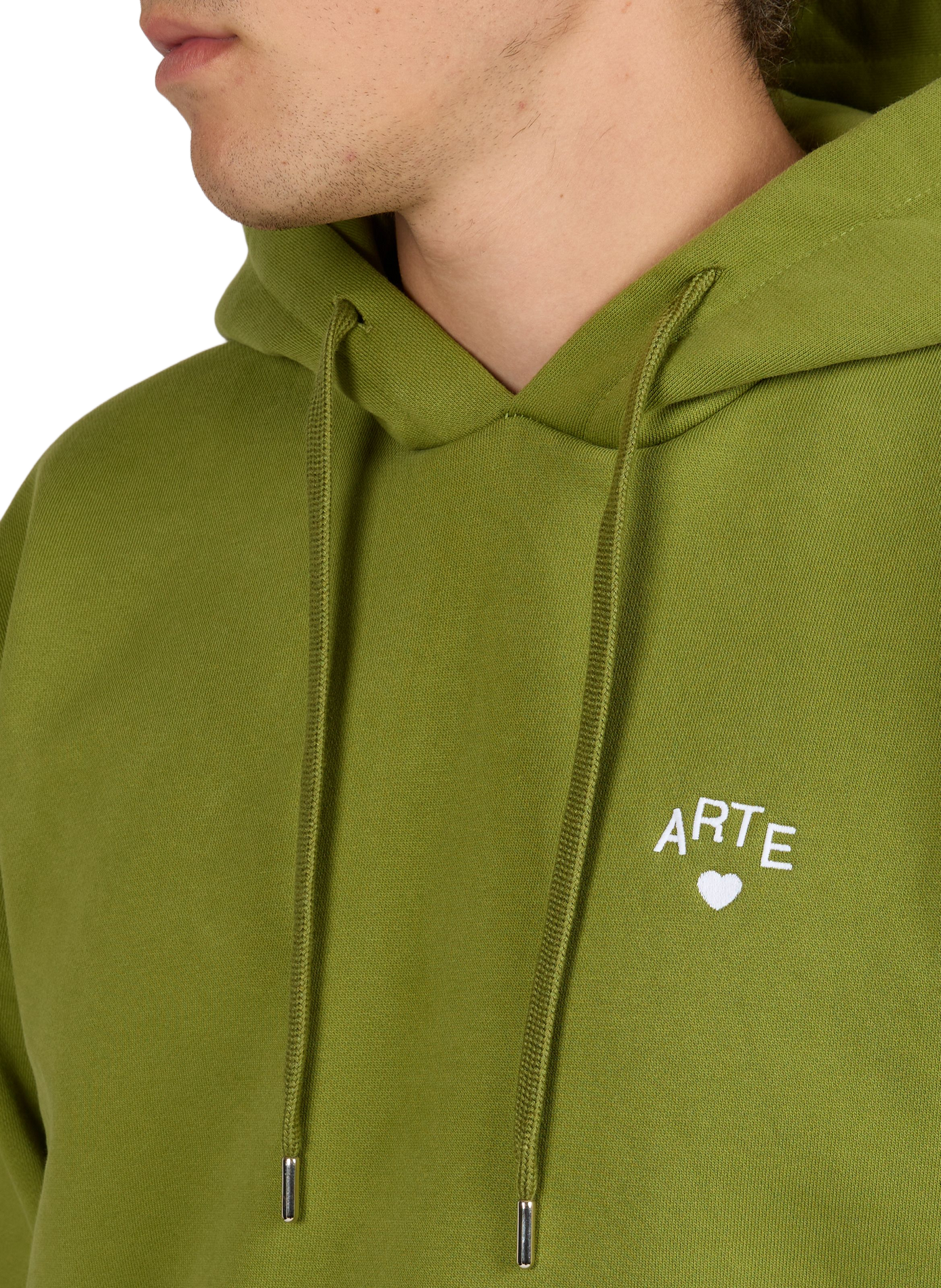 Sweat à capuche uni en coton ARTE ANTWERP Vert