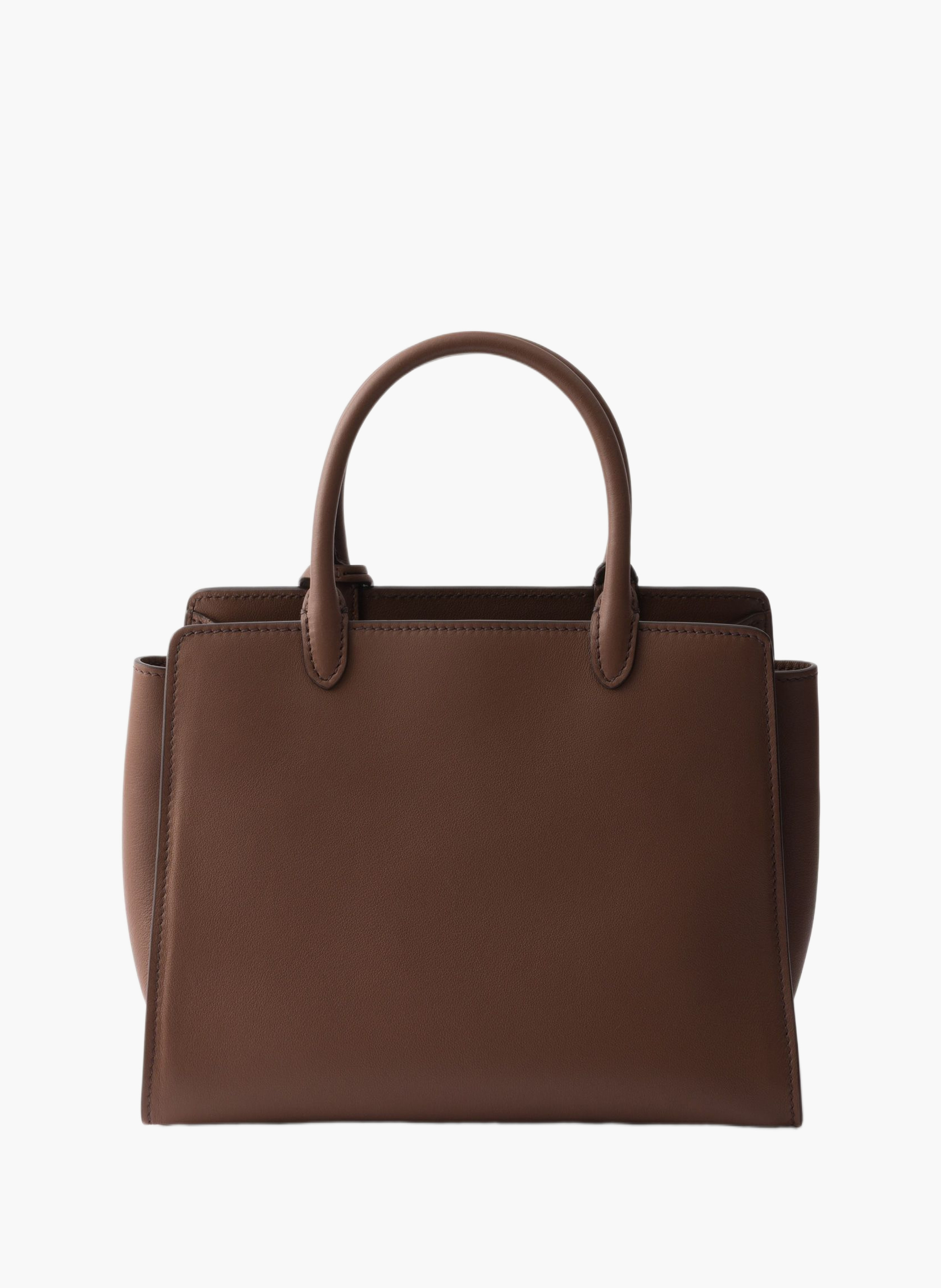 Sac à main prada prelude en cuir de taille moyenne PRADA Marron