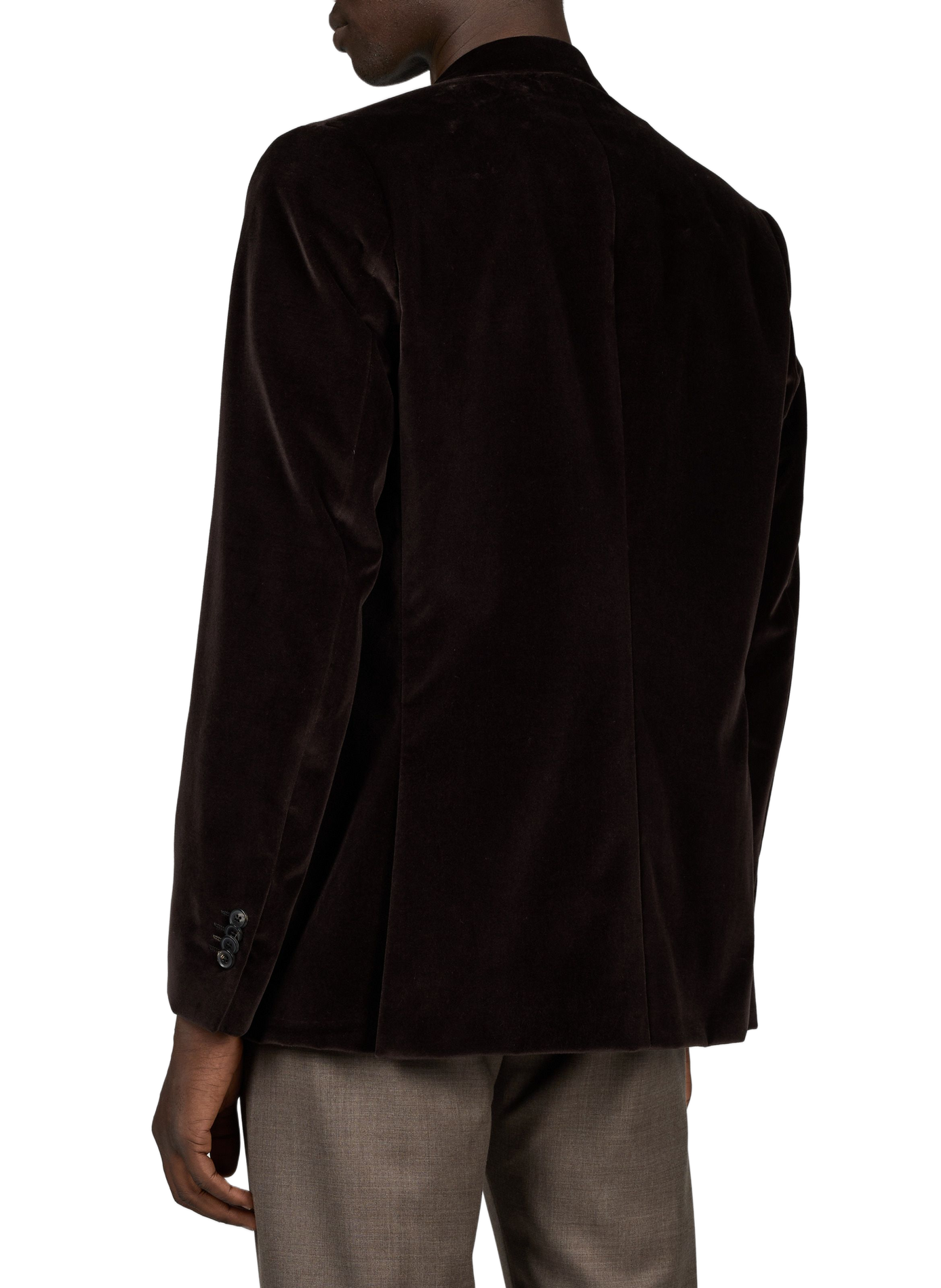 Straight cotton tailored jacket PAUL SMITH Brown