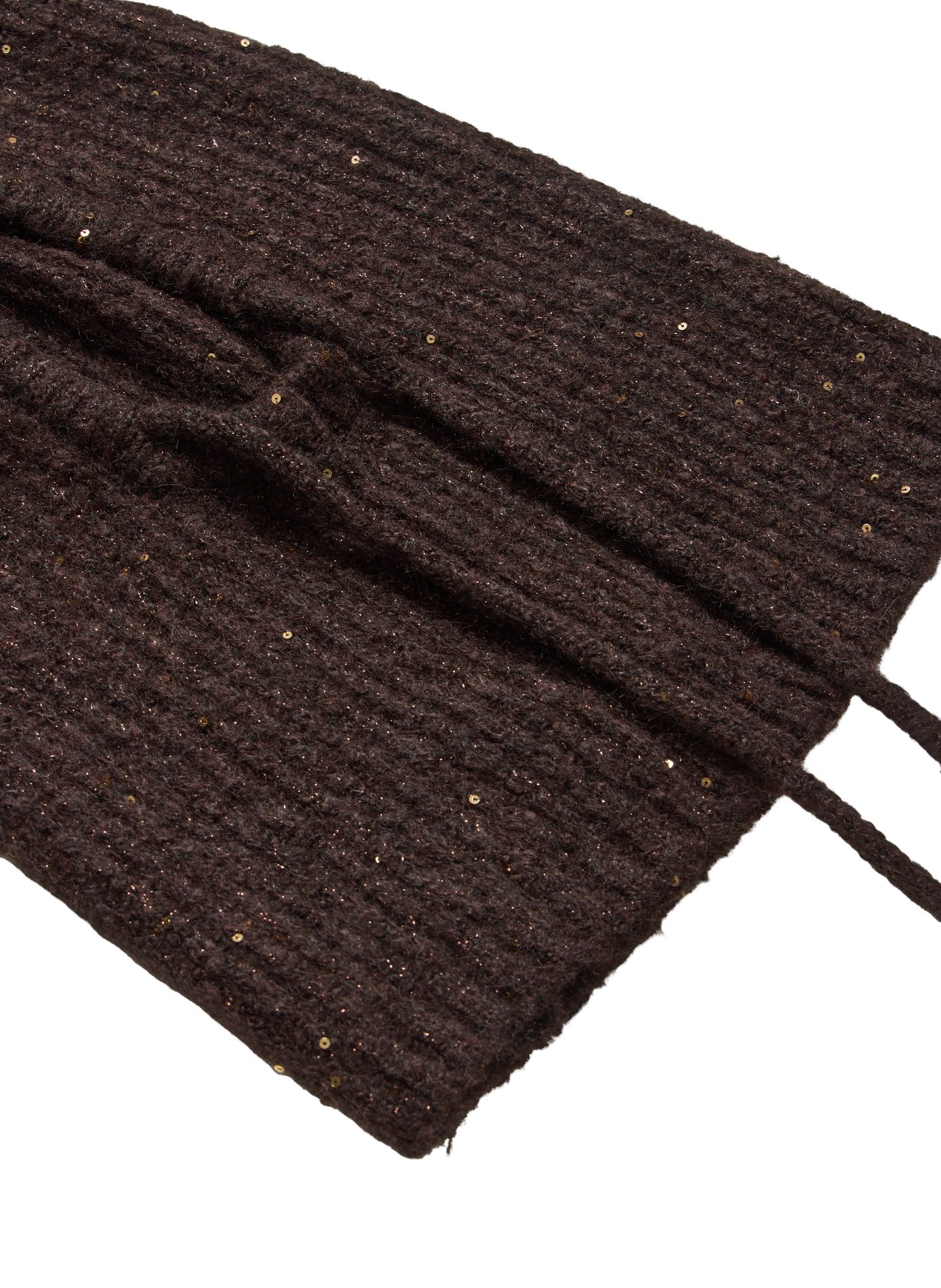 Plain sequin balaclava VILA Brown