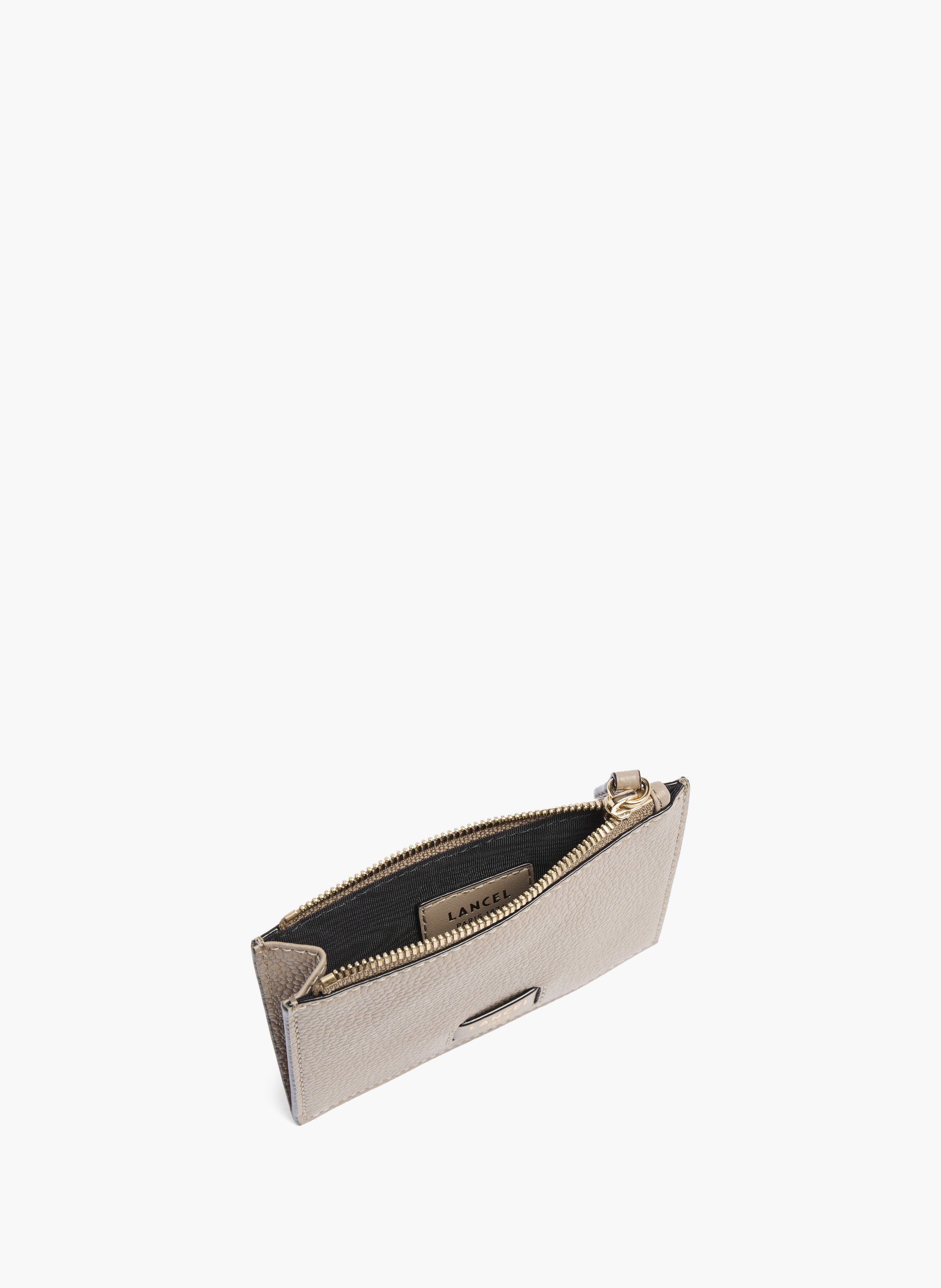 Porte-cartes ninon de lancel en cuirs de vachette graine & lisse LANCEL Gris