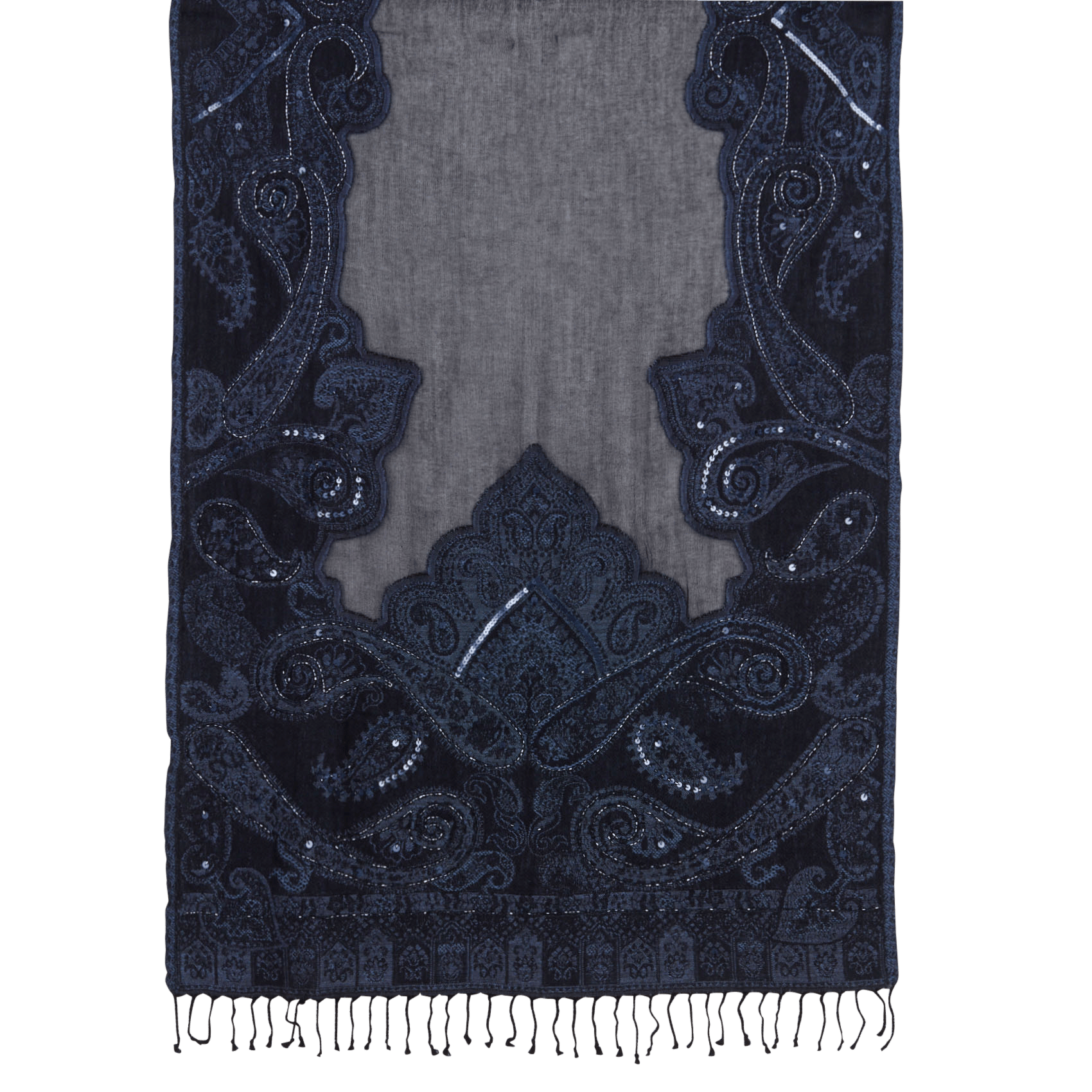 Sjaal van katoenmix LA FEE MARABOUTEE Blauw