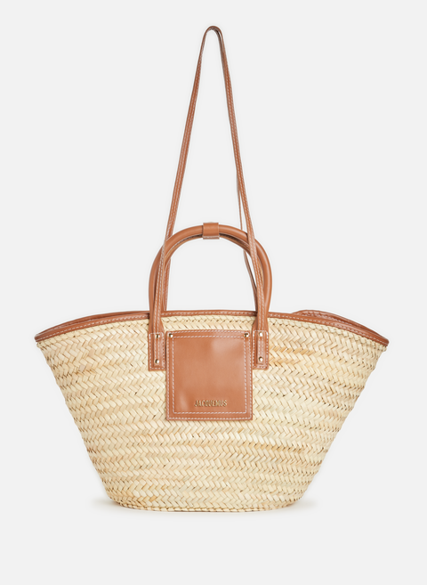 The Soli Basket in Brown strawJACQUEMUS 