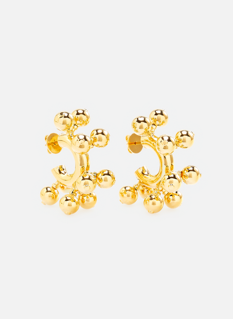 Gold brass earrings HUGO KREIT 