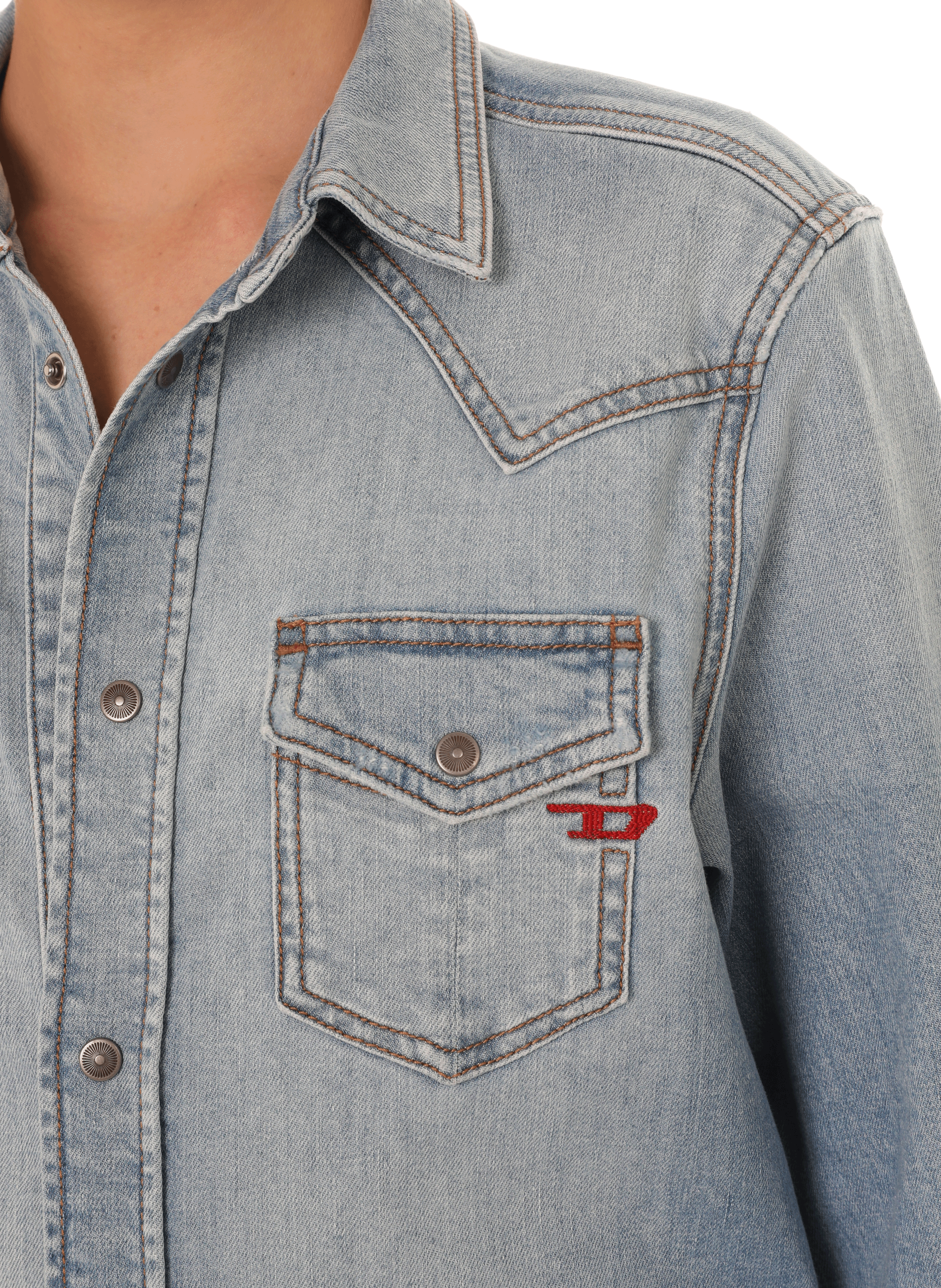 Denim shirt DIESEL Blue