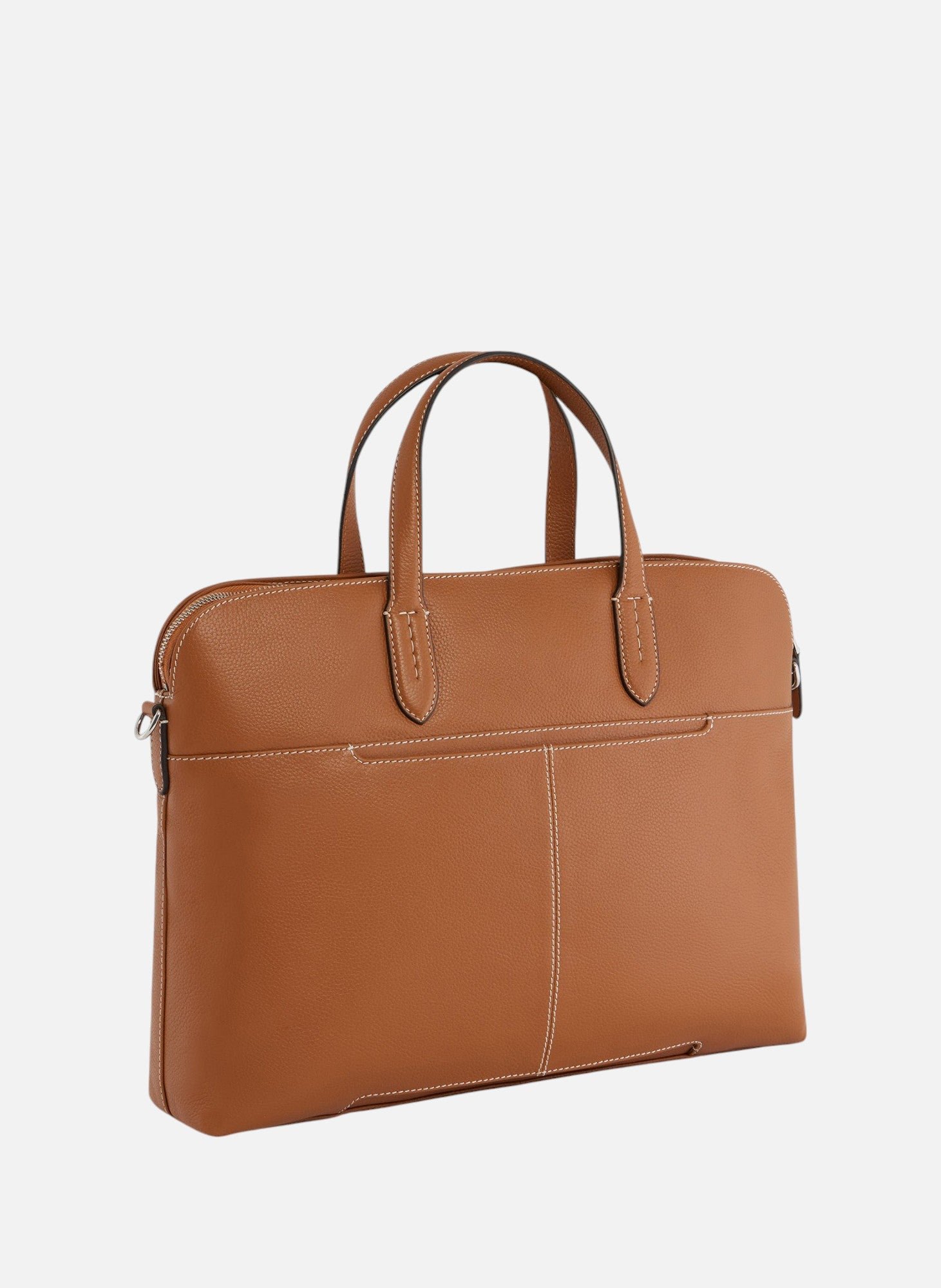 Porte documents 1 soufflet 15" sophie en cuir grainé LE TANNEUR Marron