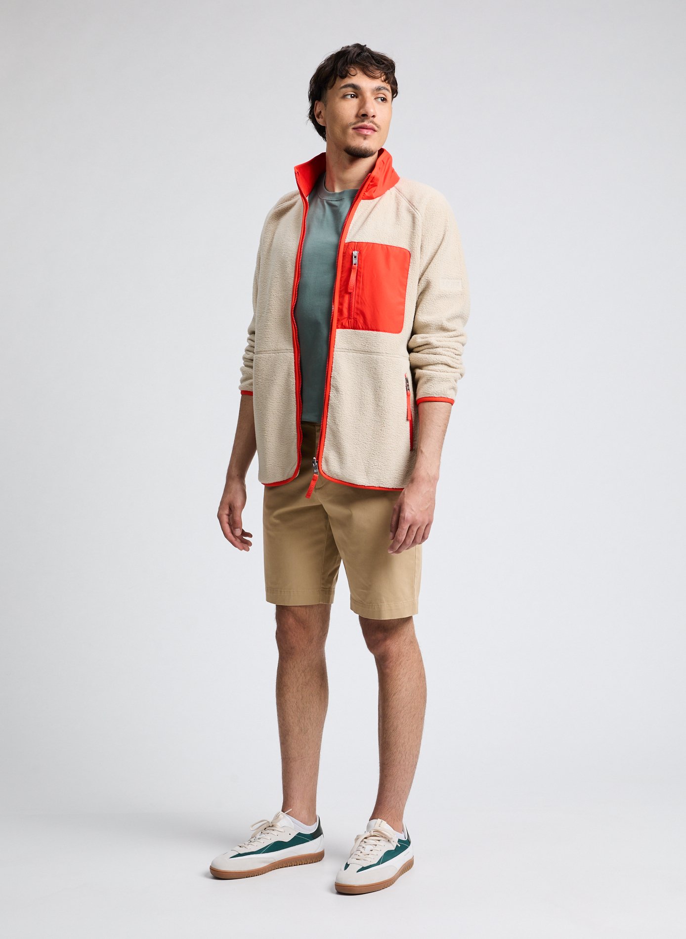 Veste droire polaire sherpa AIGLE Beige