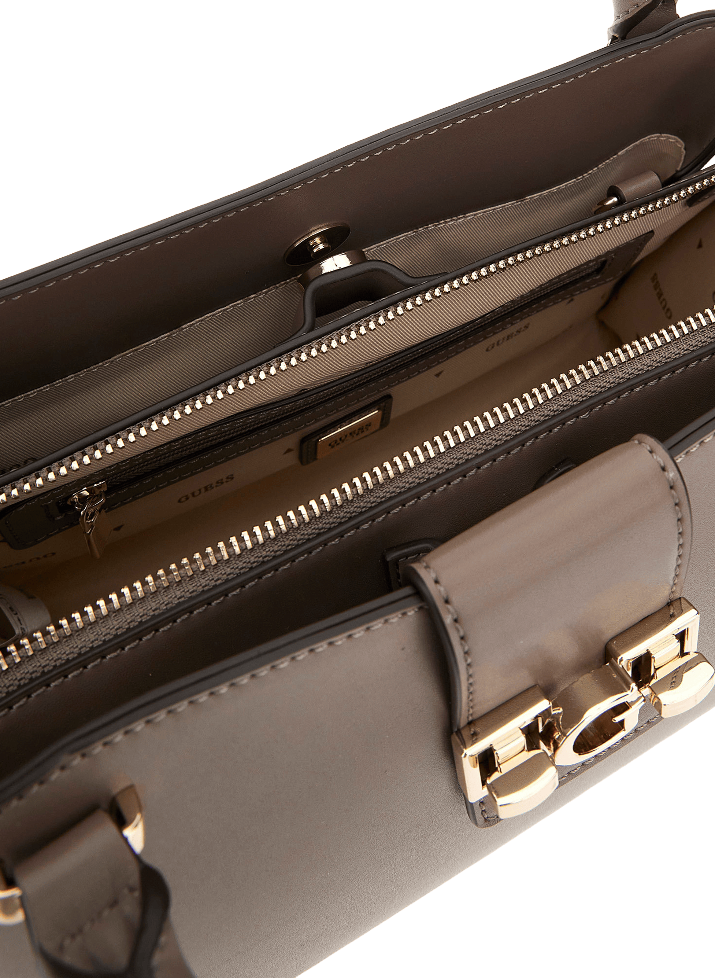 Handbag with removable shoulder strap GUESS Beige