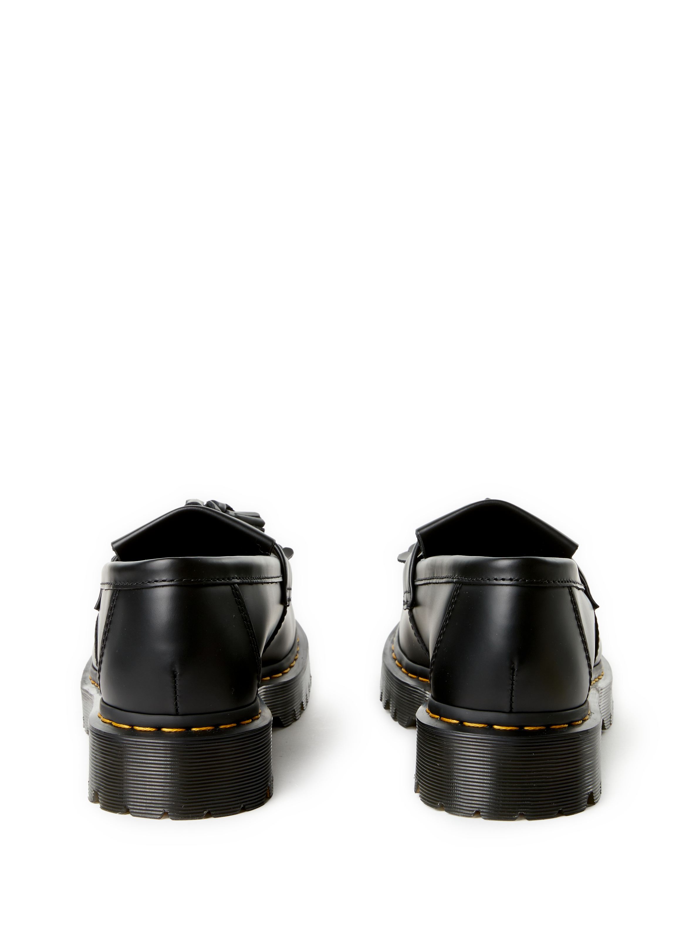 Round-toe leather moccasins DR. MARTENS Black