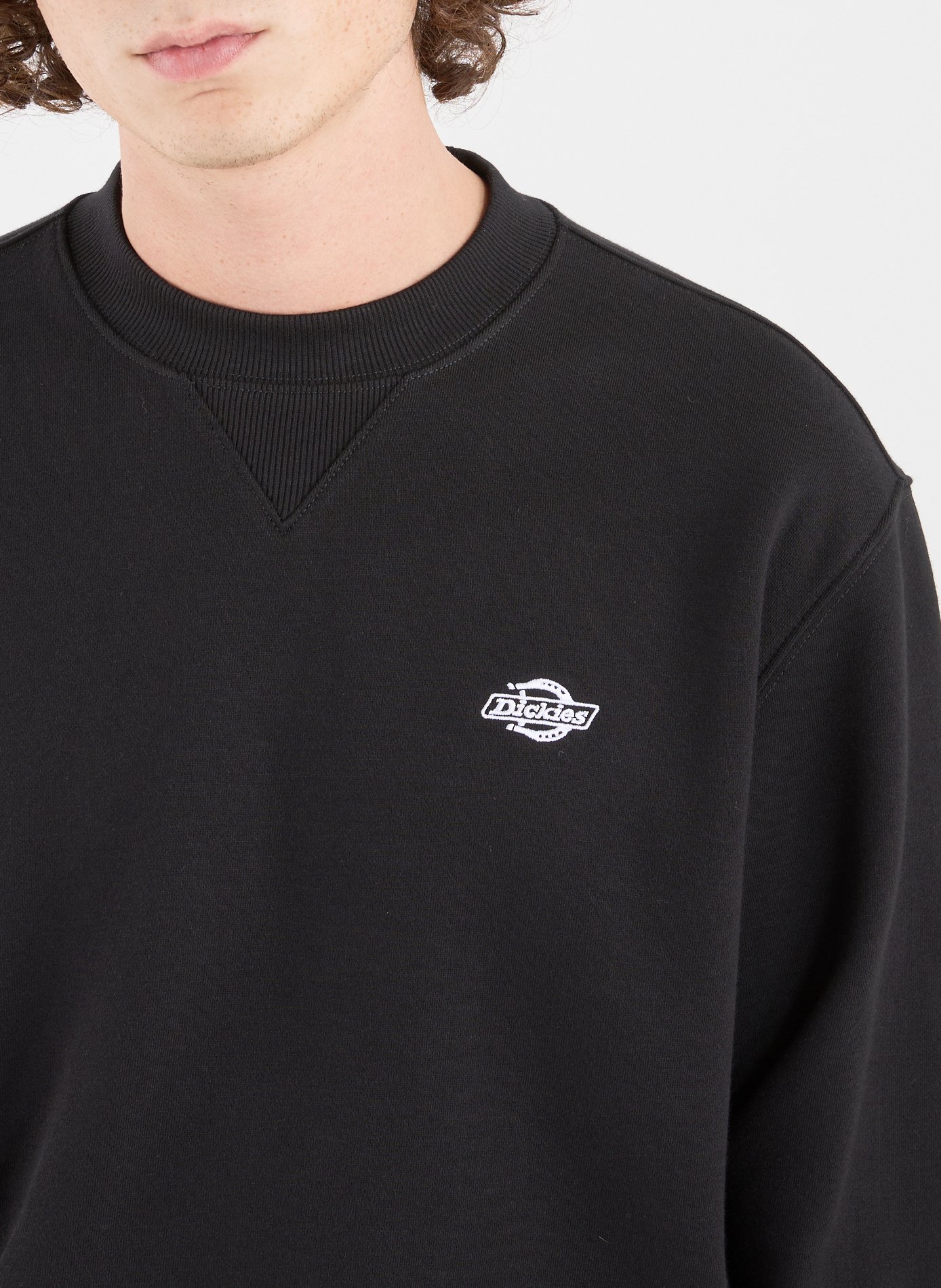 Sweatshirt droit en coton mélangé DICKIES Noir