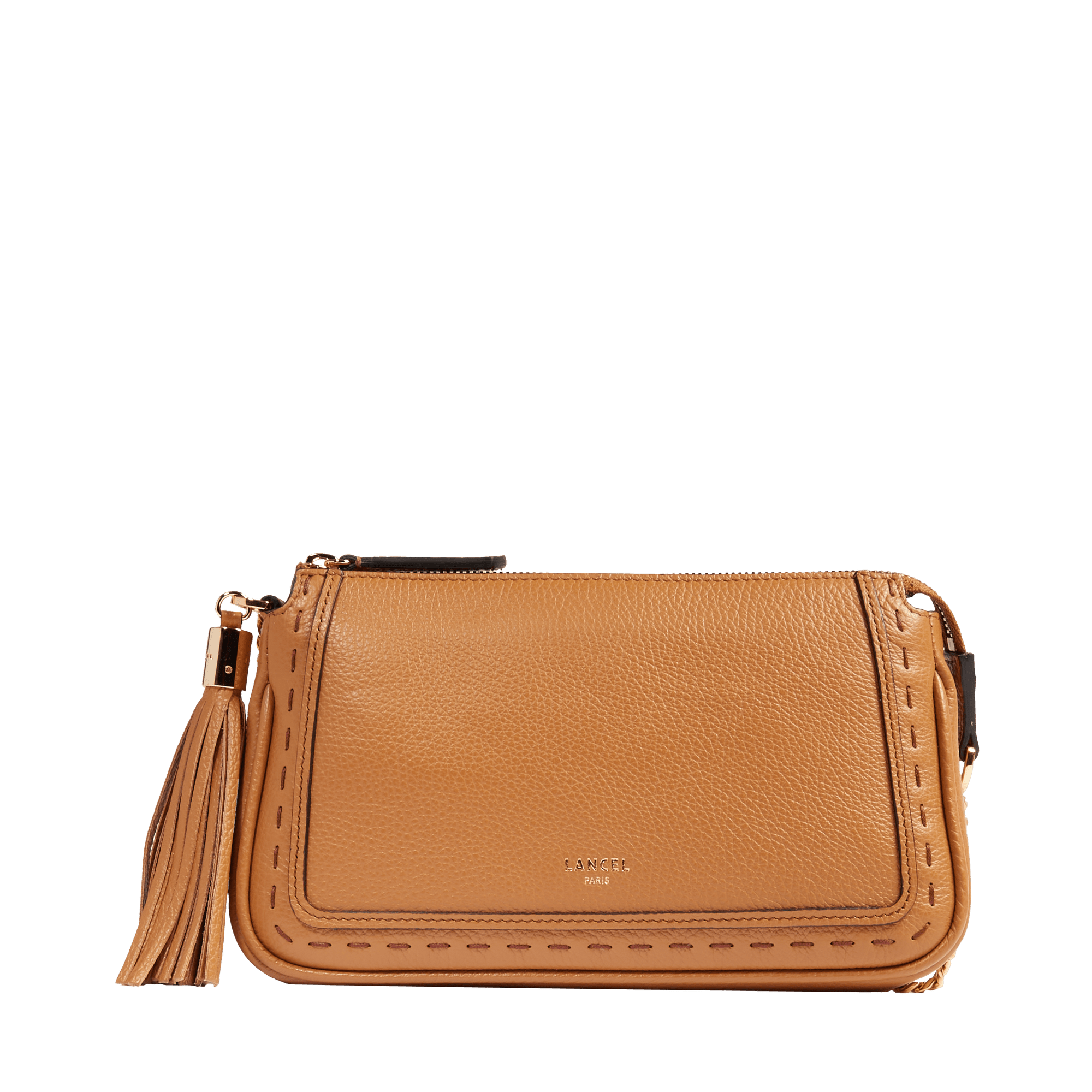LANCEL Portefeuille chaine premier flirt de lancel en cuir Marron