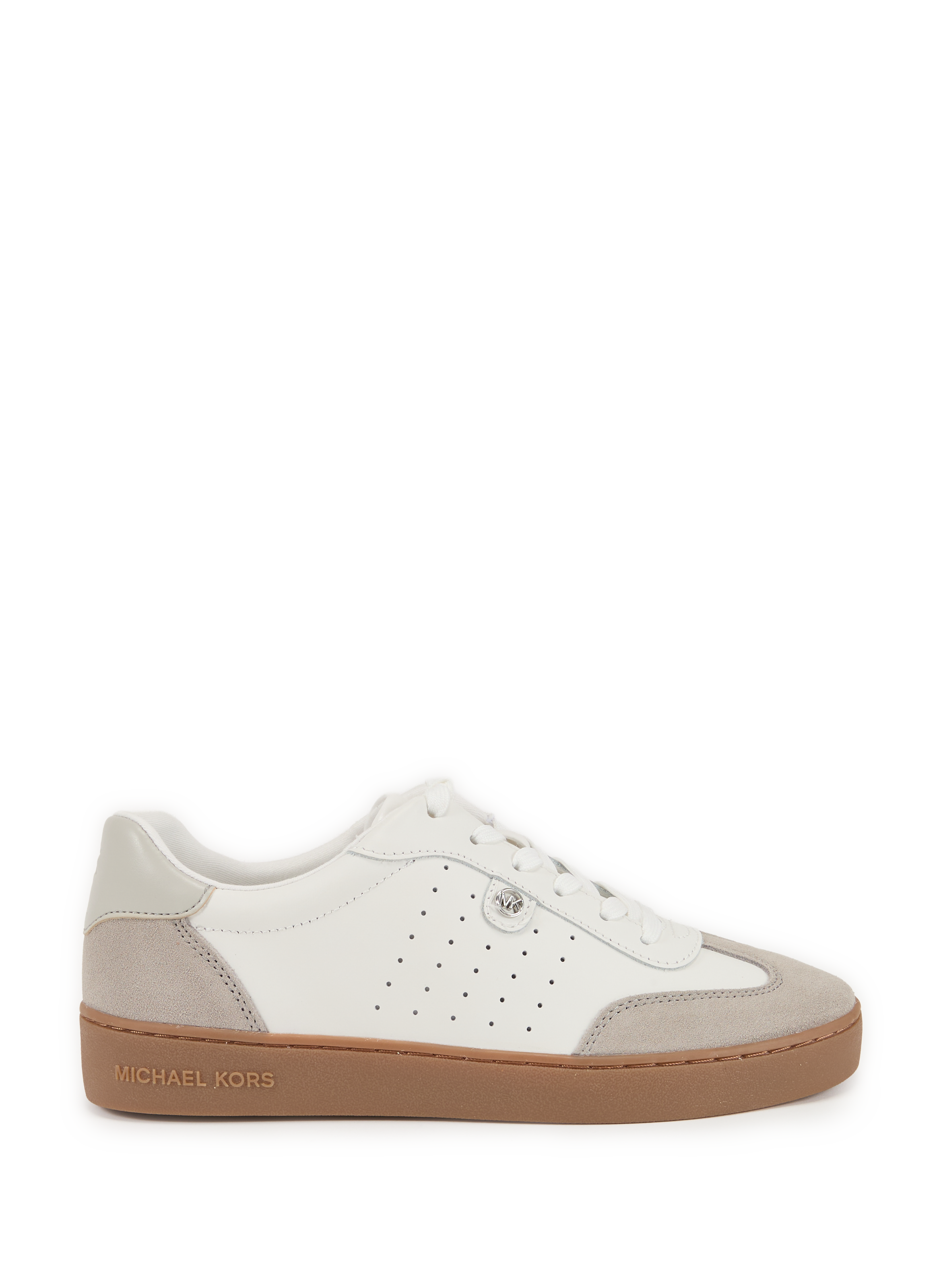 MICHAEL KORS Baskets bi-matière en cuir Blanc