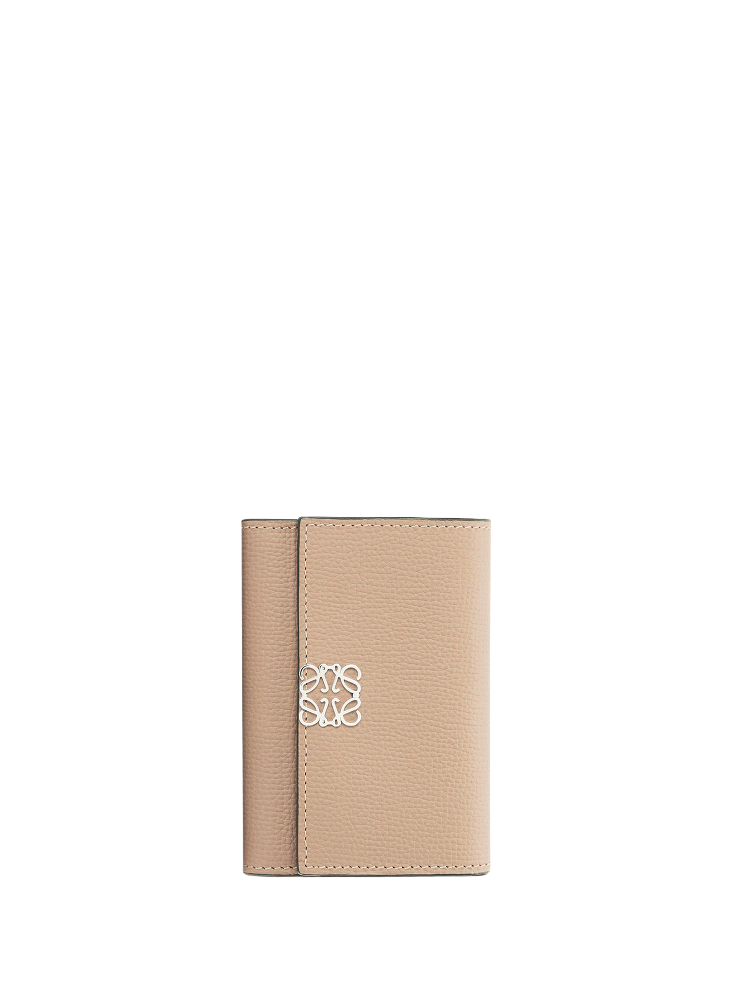 LOEWE Grained calfskin vertical wallet Beige