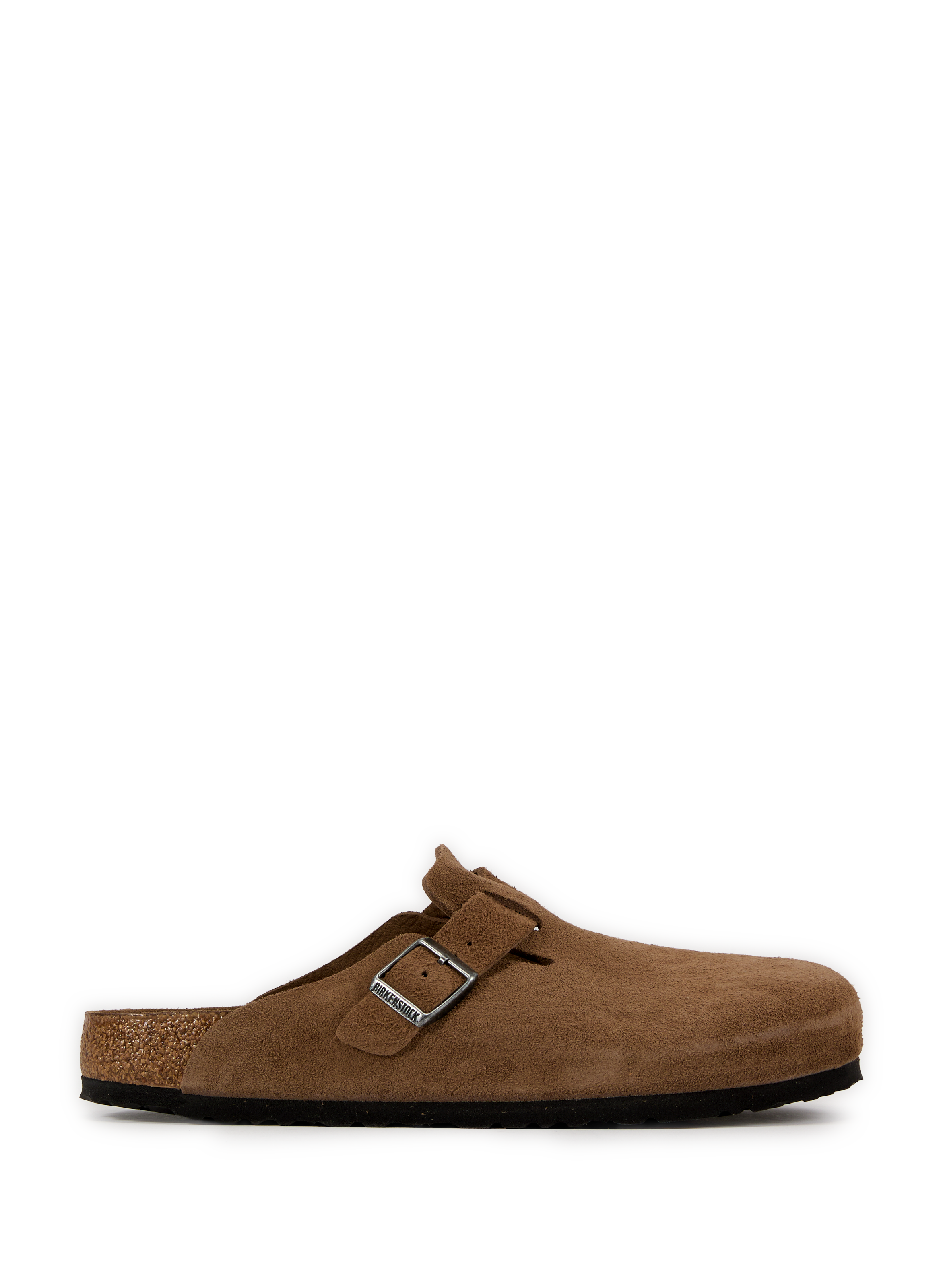BIRKENSTOCK Mules Boston BS en cuir suédé Marron