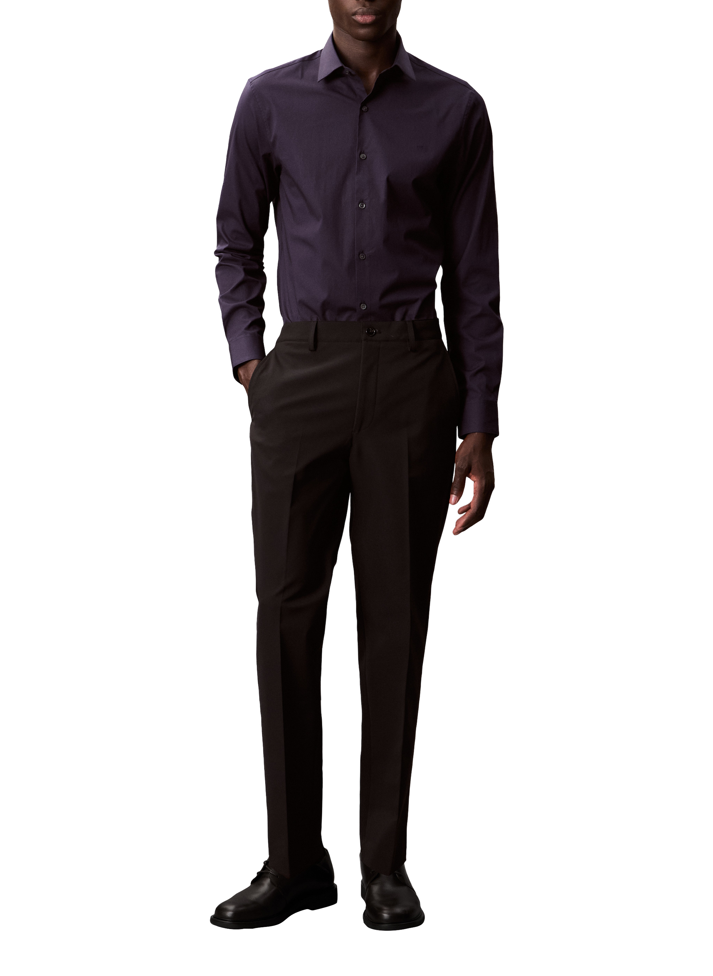 Chemise cintrée classique en coton  CALVIN KLEIN Bleu