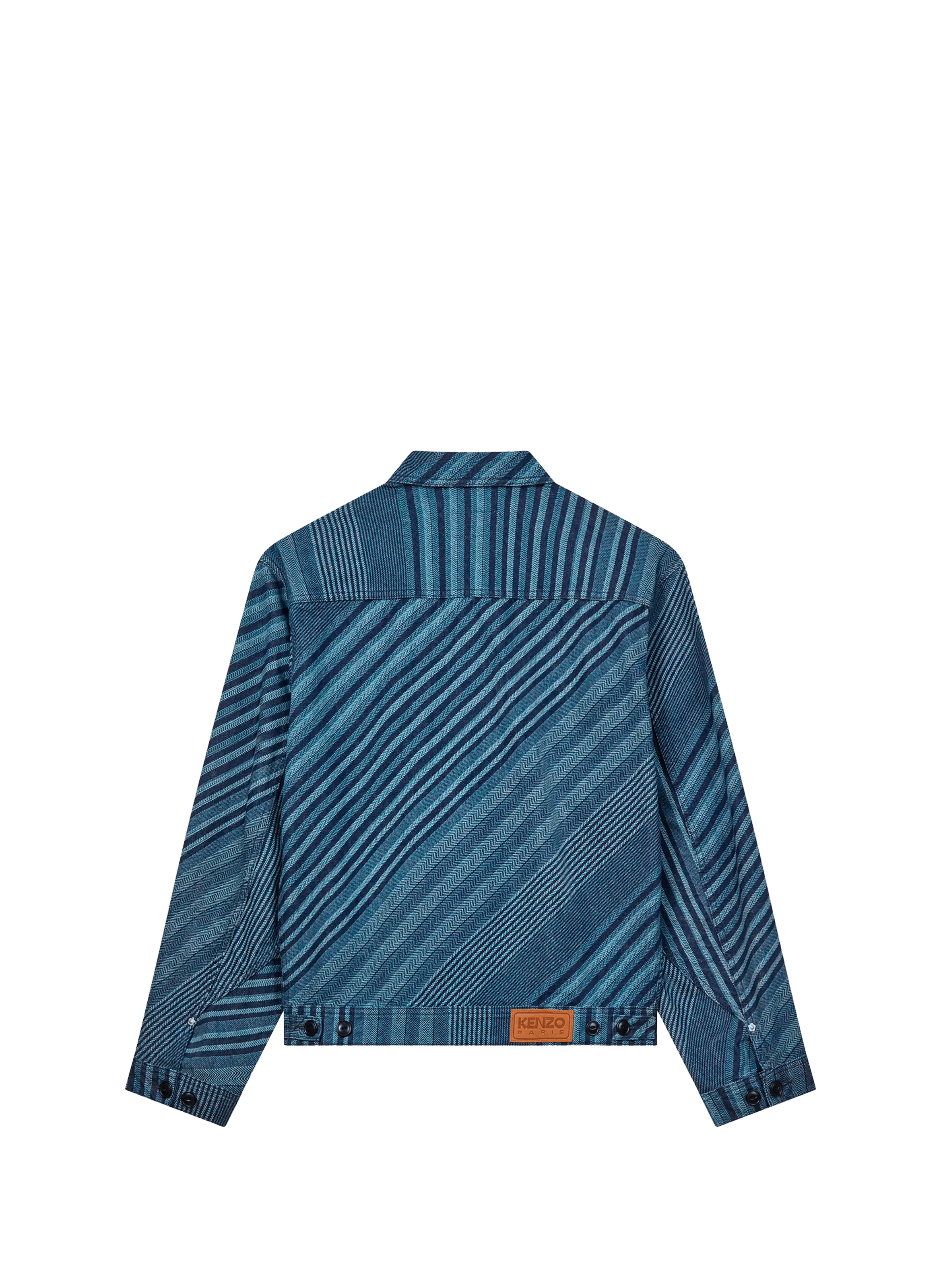Striped denim jacket KENZO Blue