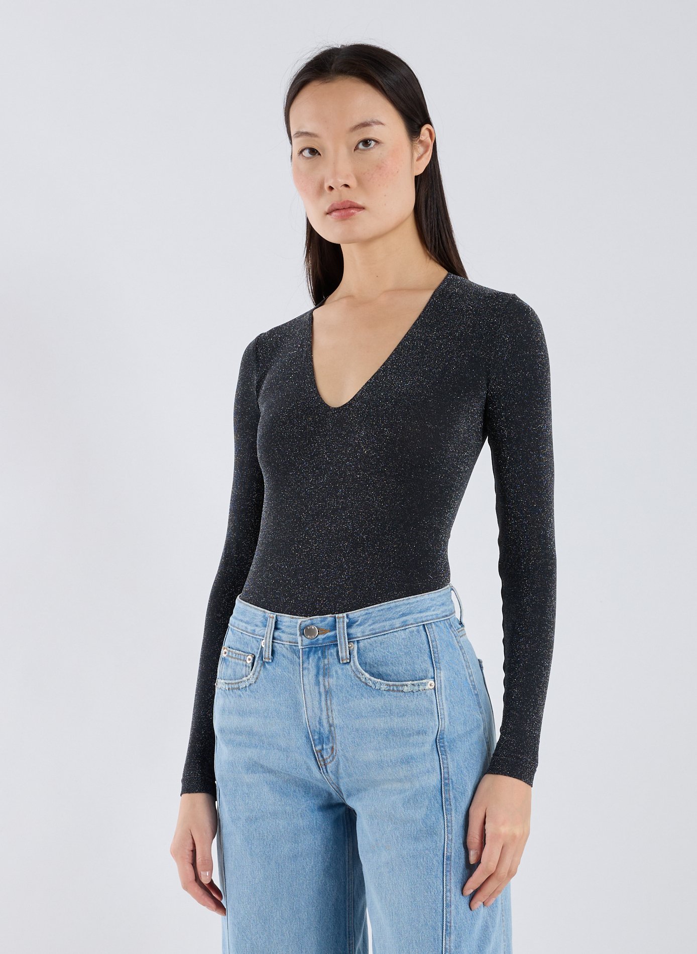 WOLFORD Body pailleté Noir