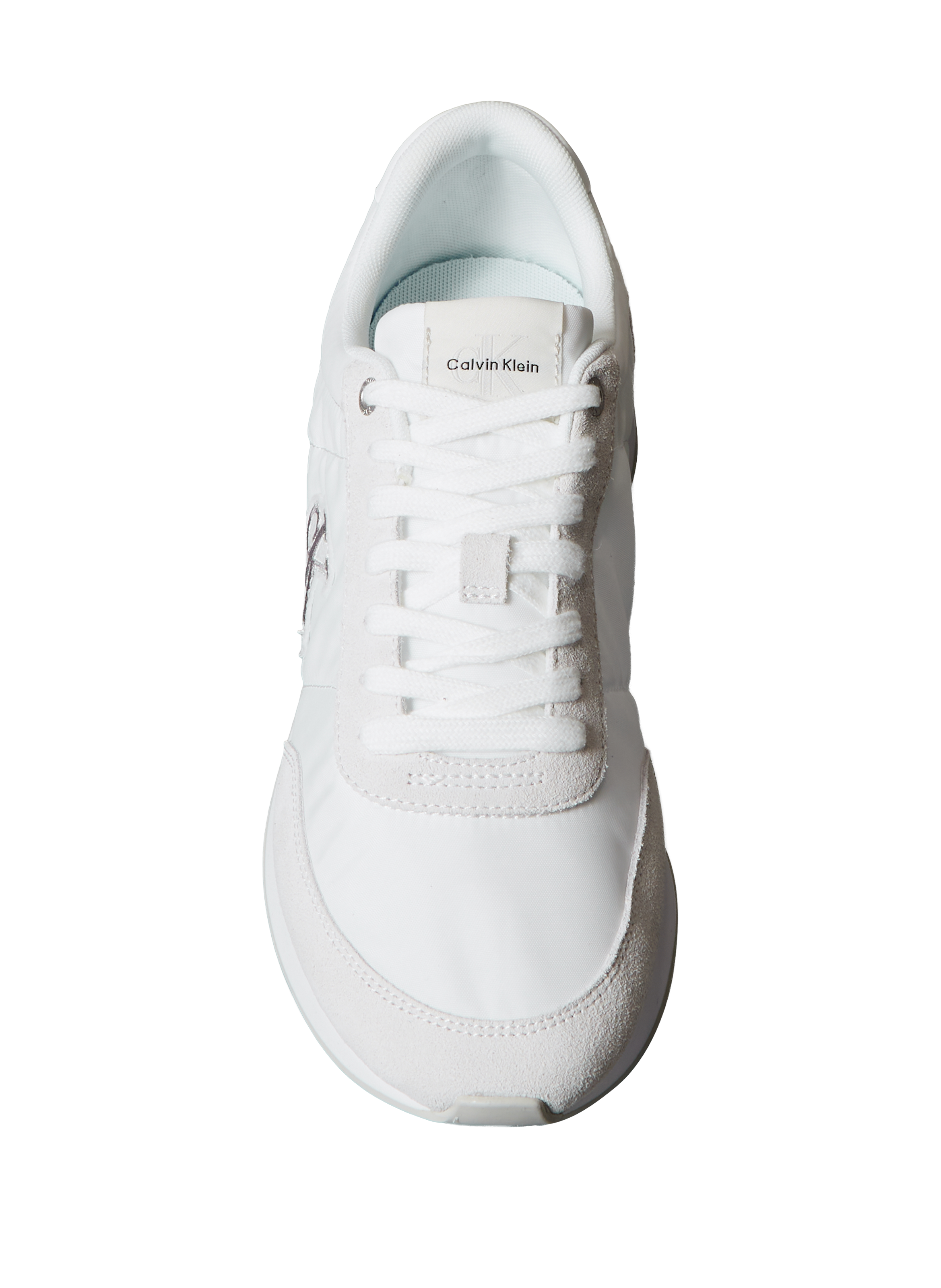 Baskets en daim mélangé avec logo Signature CALVIN KLEIN Blanc