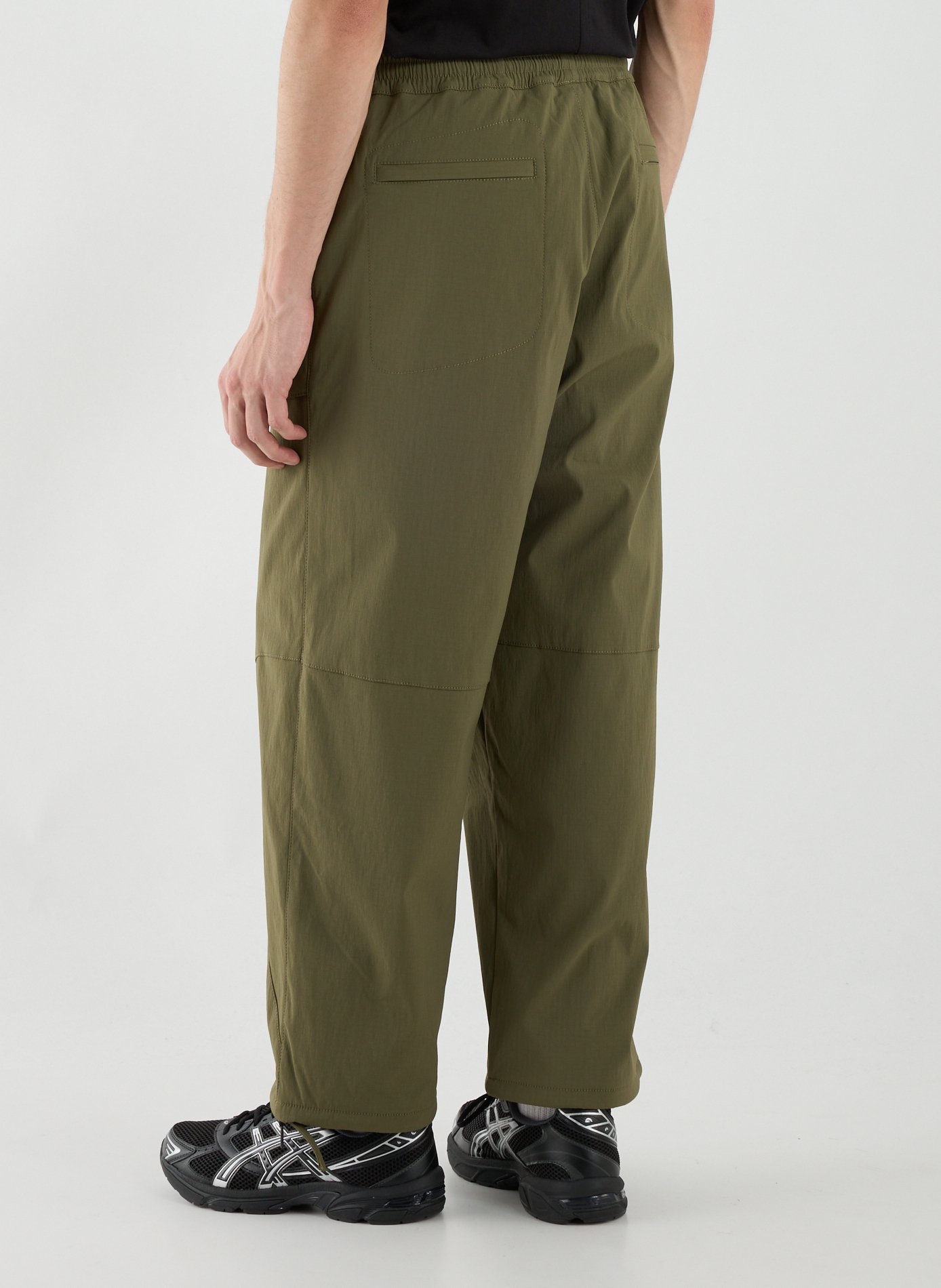 Straight pants with elastic waist ARTE ANTWERP Khaki