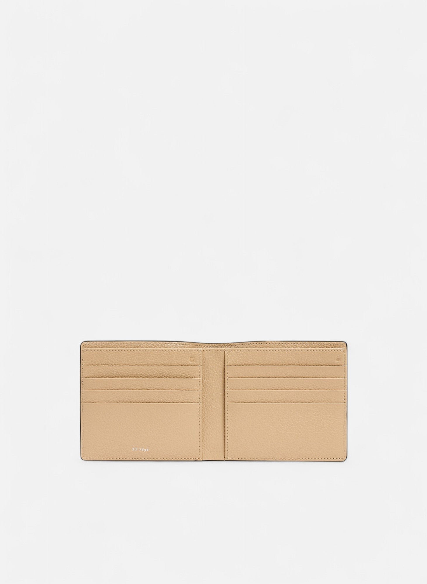 Porte cartes avec poche billets emile en cuir grainé LE TANNEUR Beige