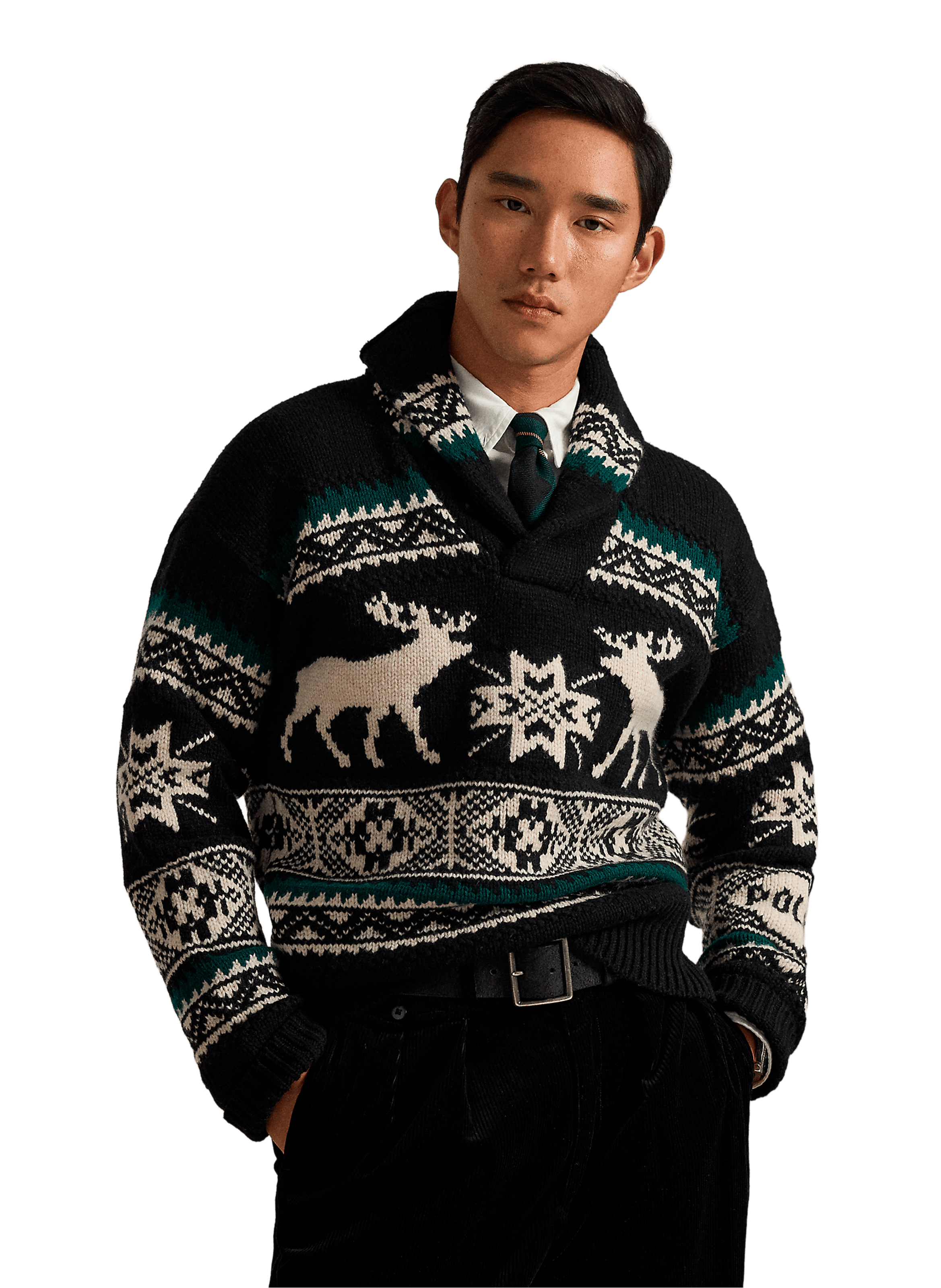 Pull en laine mélangée POLO RALPH LAUREN Noir