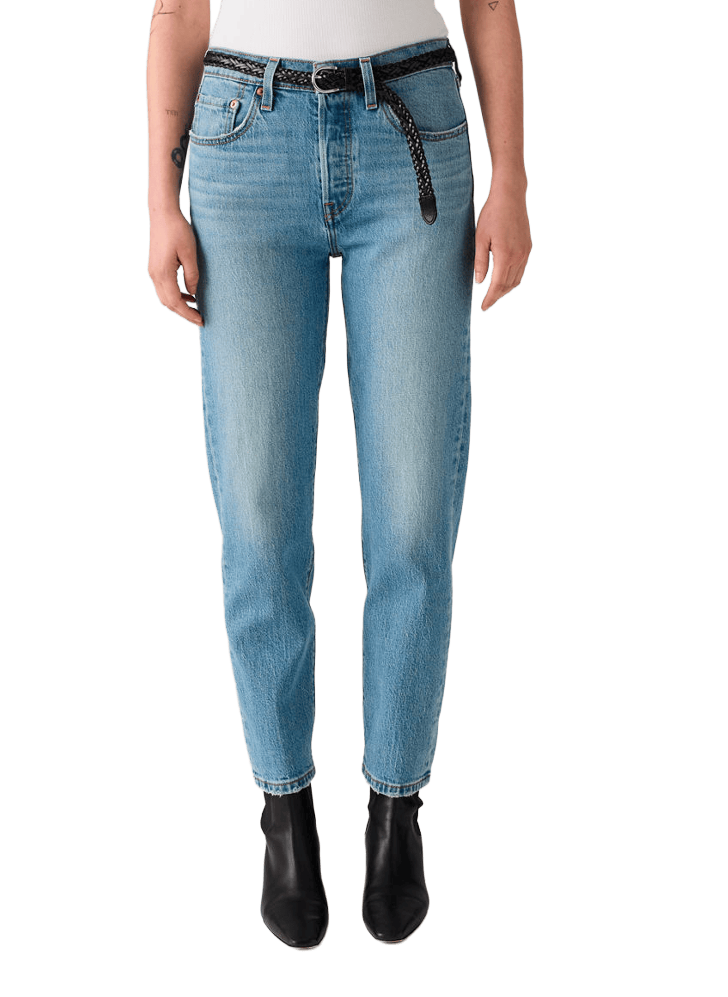 501 Washed Short Jeans LEVI'S Blue