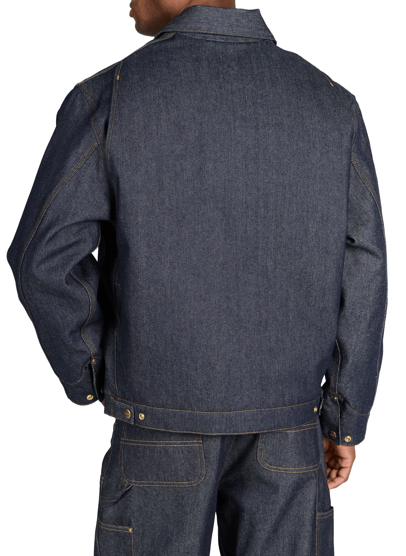 Oversized cotton jacket lined with a classic collar CARHARTT WIP Blue