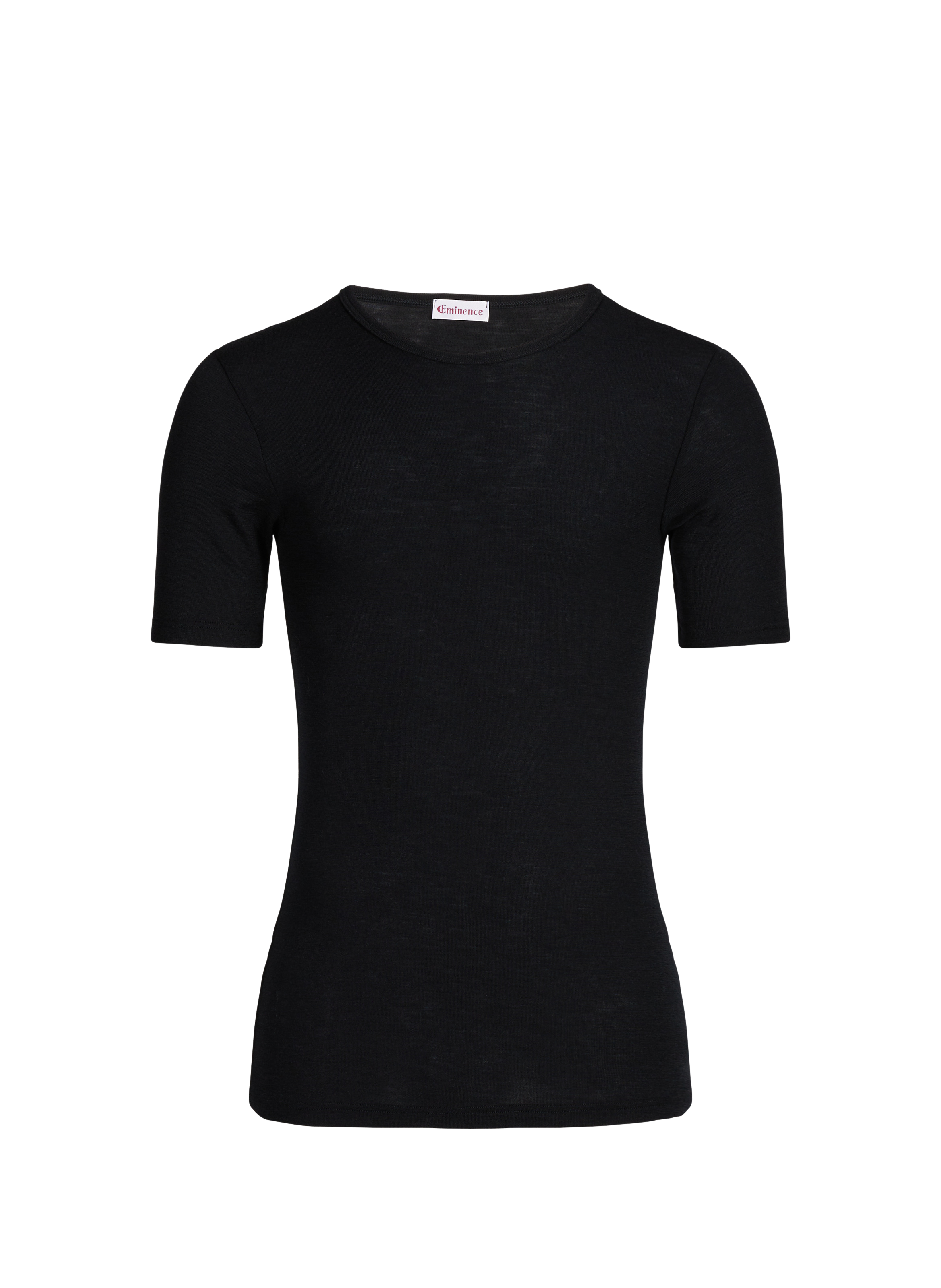 Maillot de corps à col rond en laine mélangée EMINENCE Noir