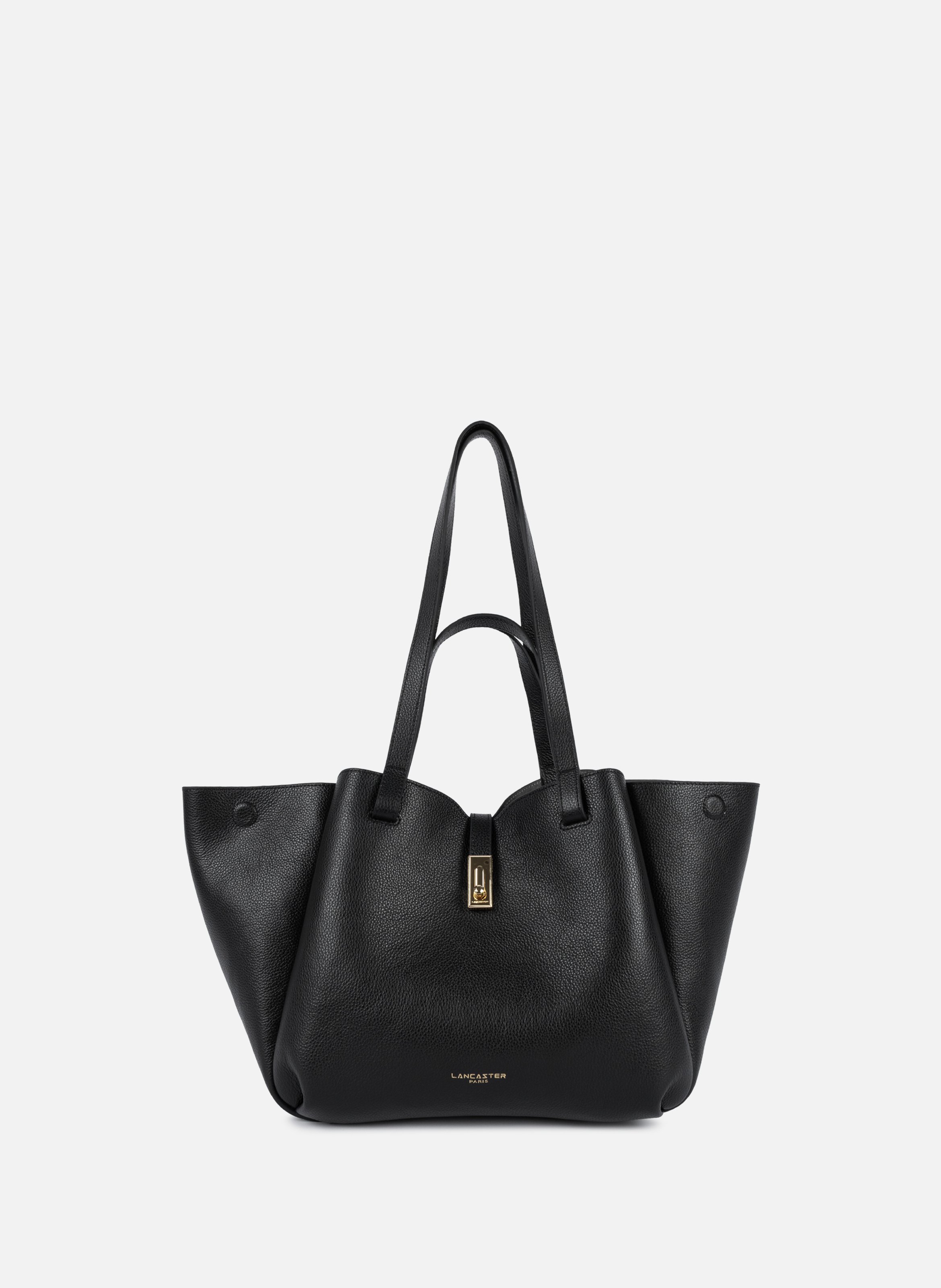 Grand sac cabas épaule - milano horizon LANCASTER Noir