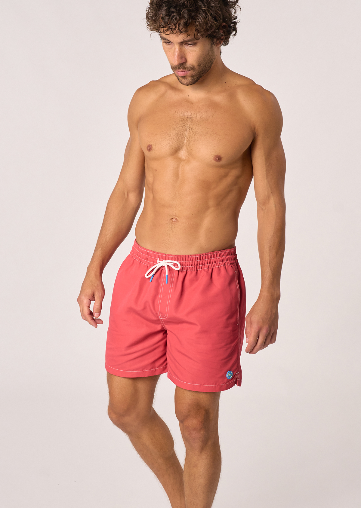 Short de bain en polyester recyclé BILLYBELT Rouge