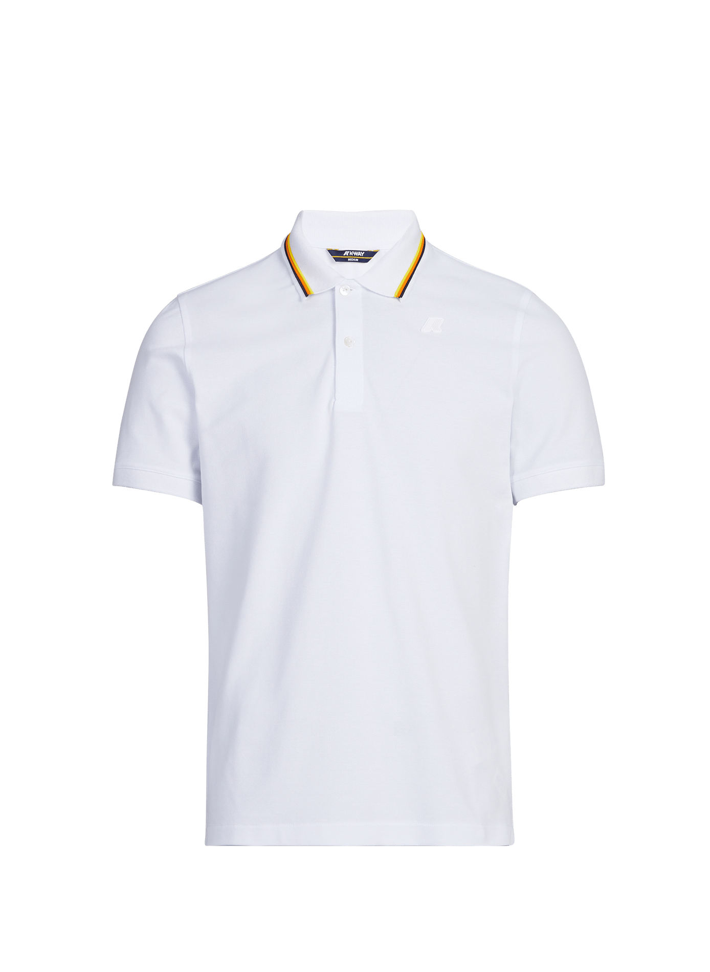 Short-sleeved polo in blended cotton K-WAY White
