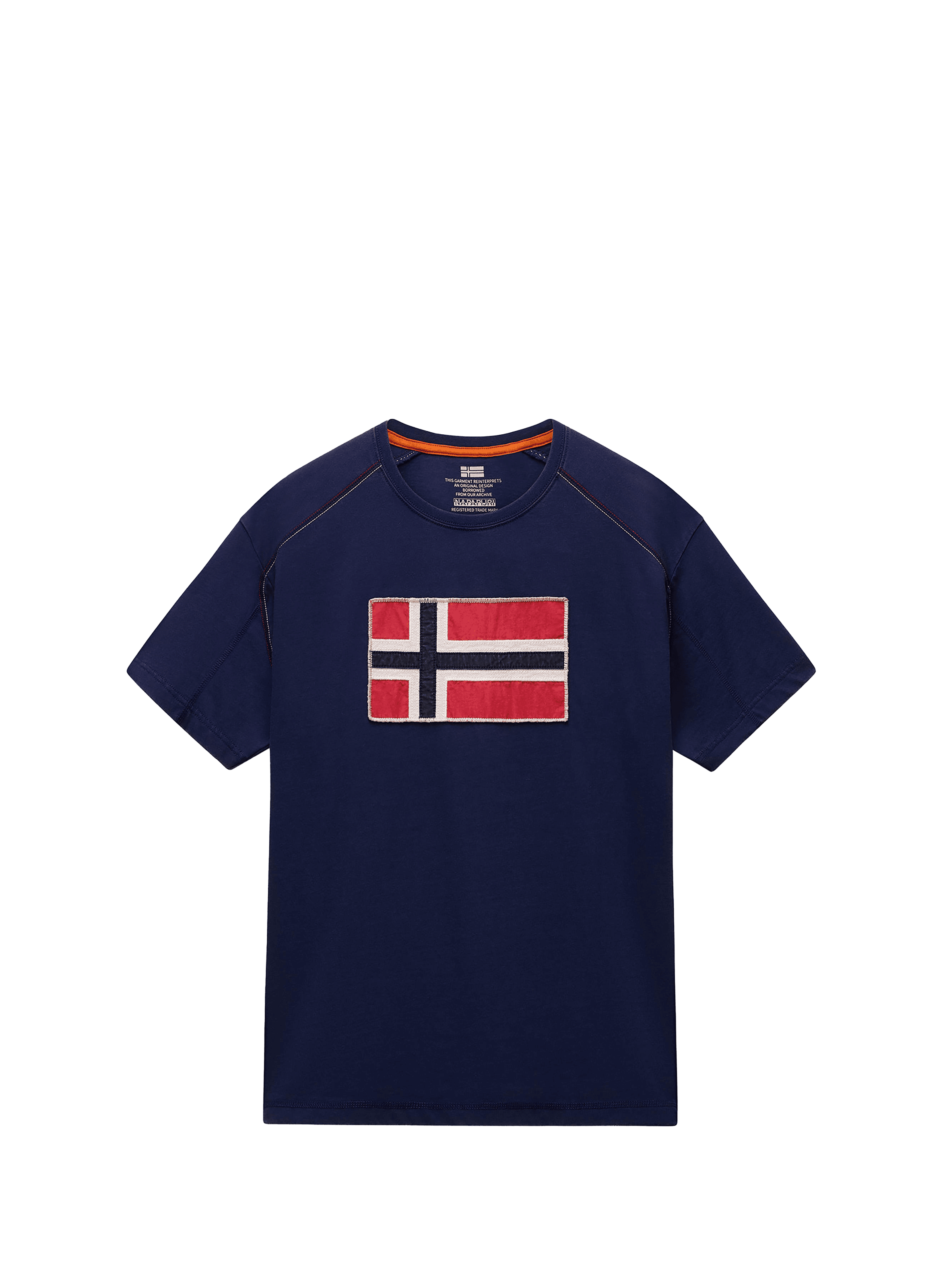 T-shirt droit imprimé Reflect en coton NAPAPIJRI Bleu