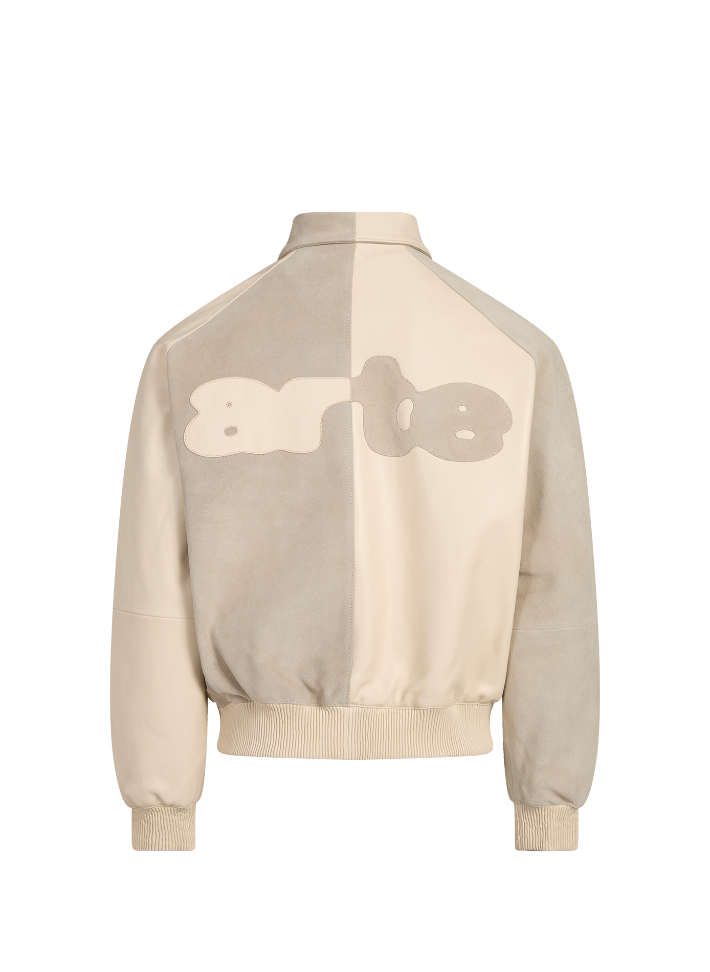 Leather logo blouson ARTE ANTWERP Beige