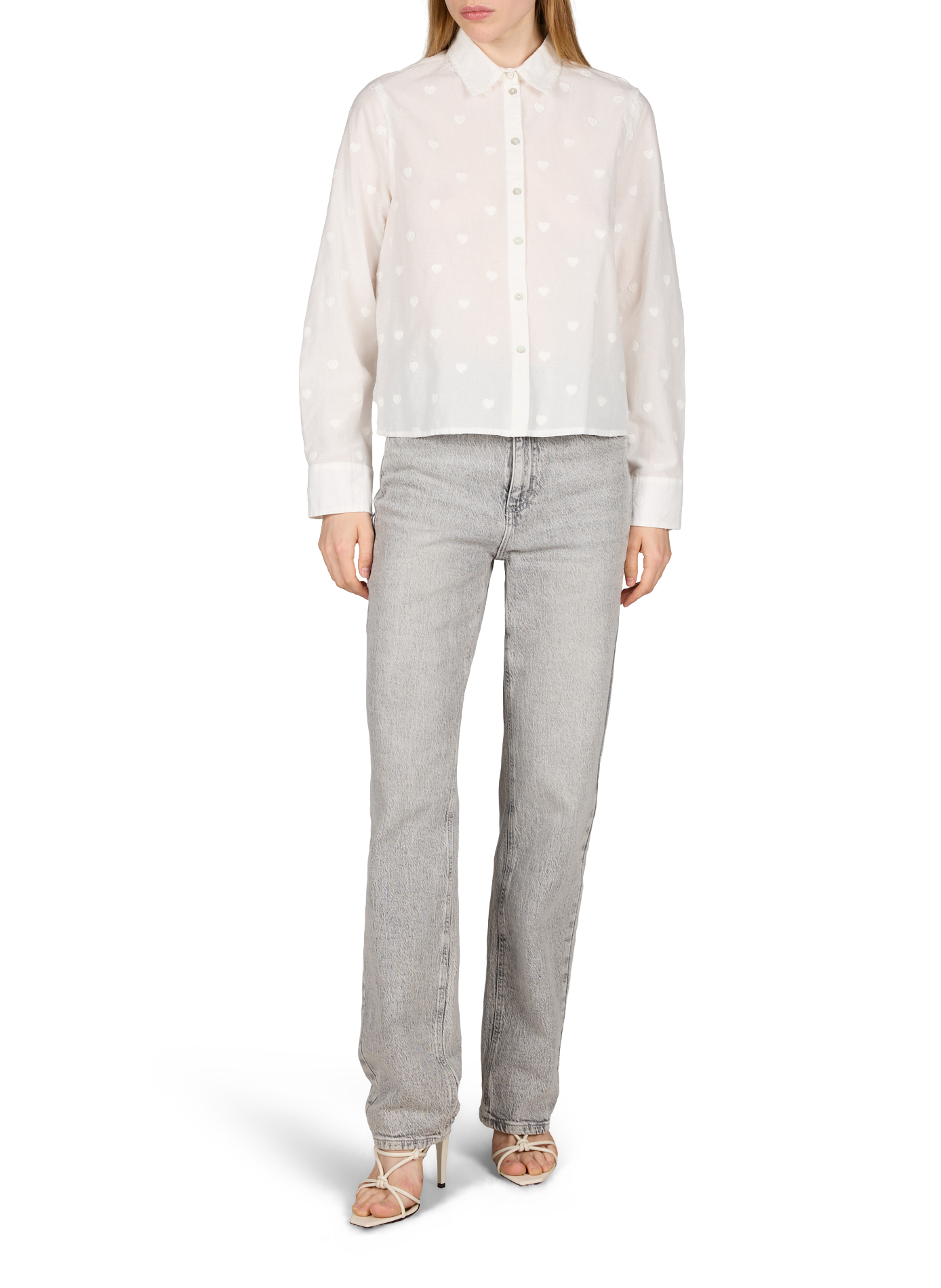 Camicia Vivalenta con ricamo VILA Bianco