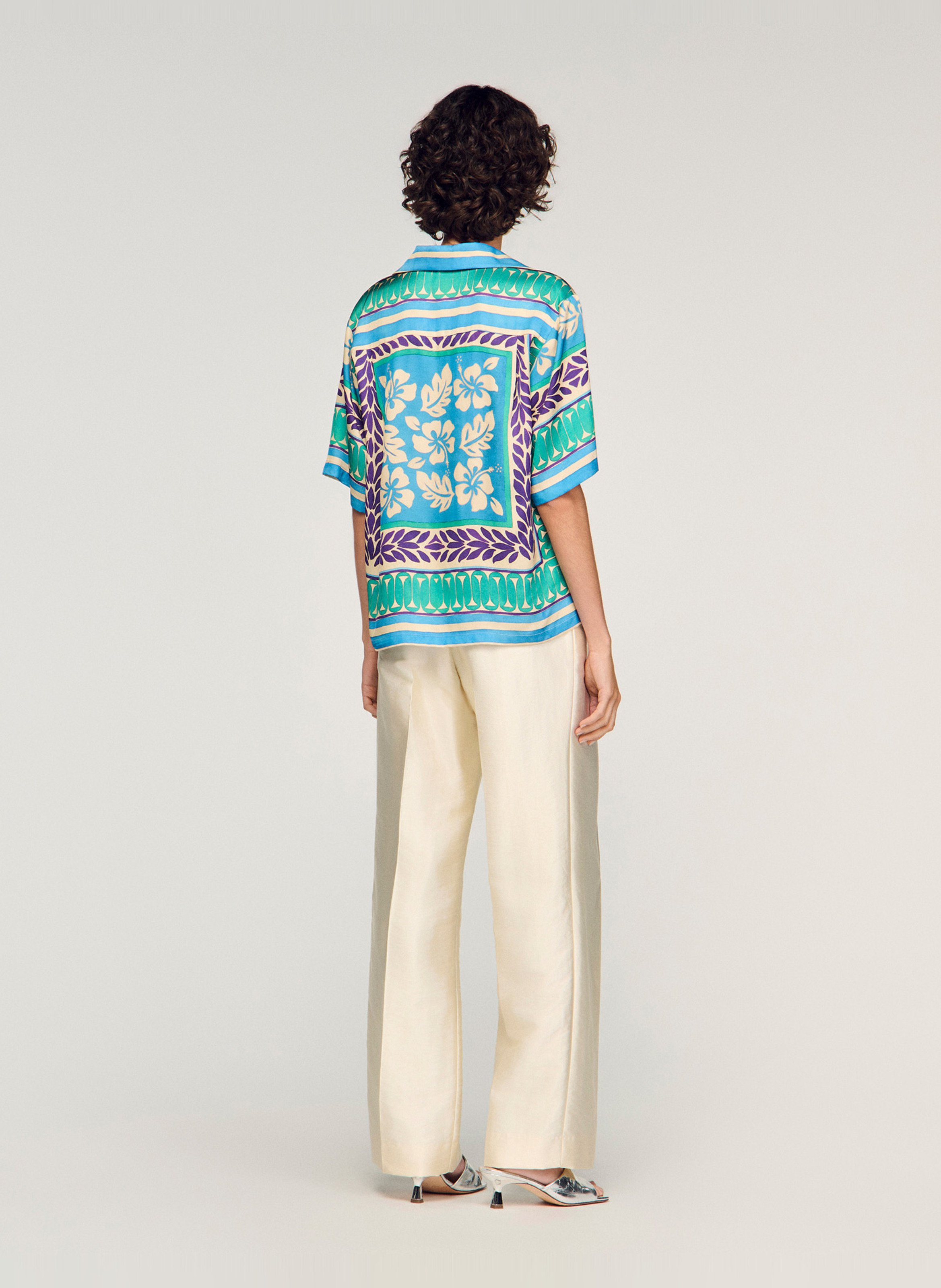 Chemise large imprimée SANDRO Vert