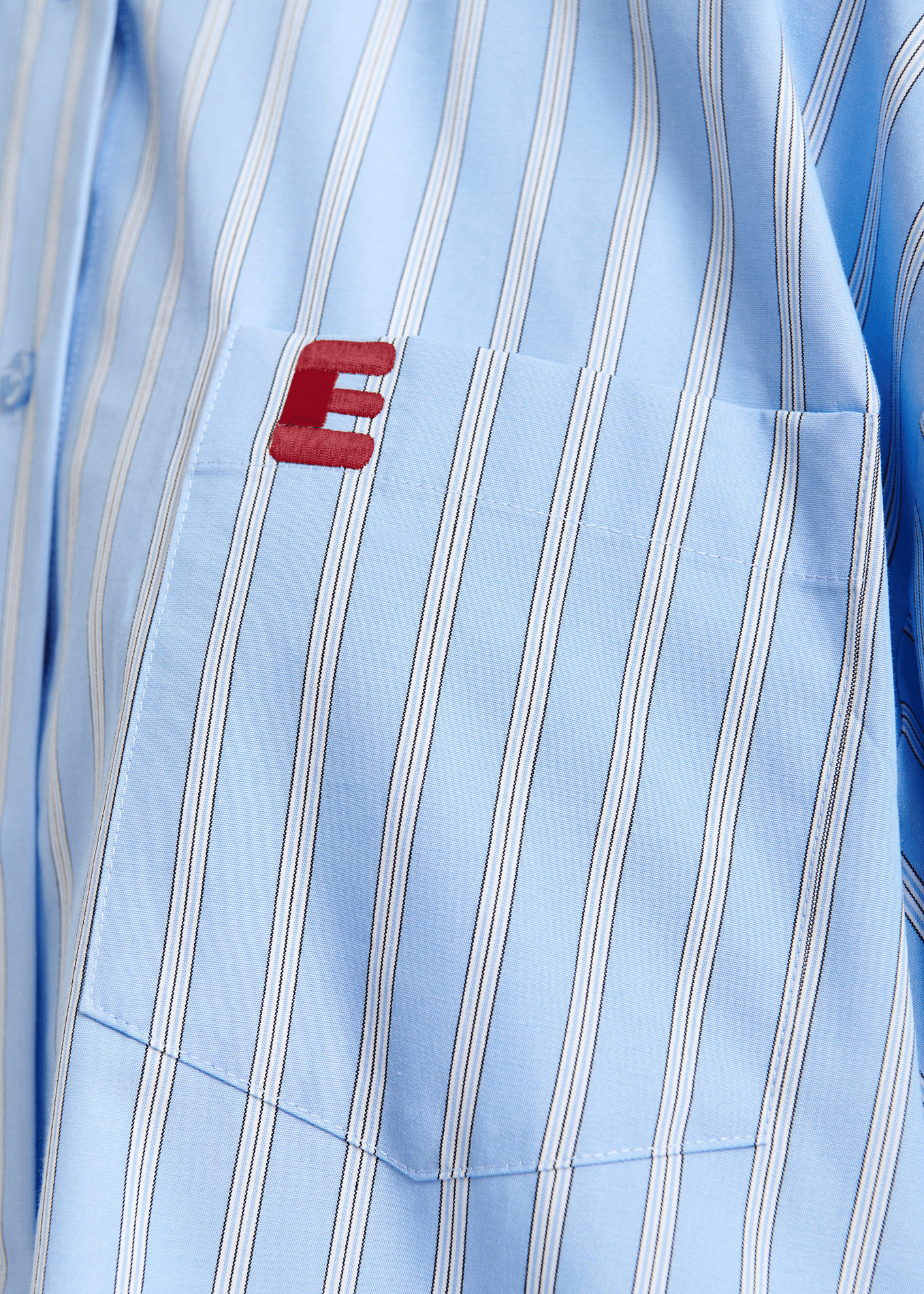 Chemise oversize à rayures jape Bleu