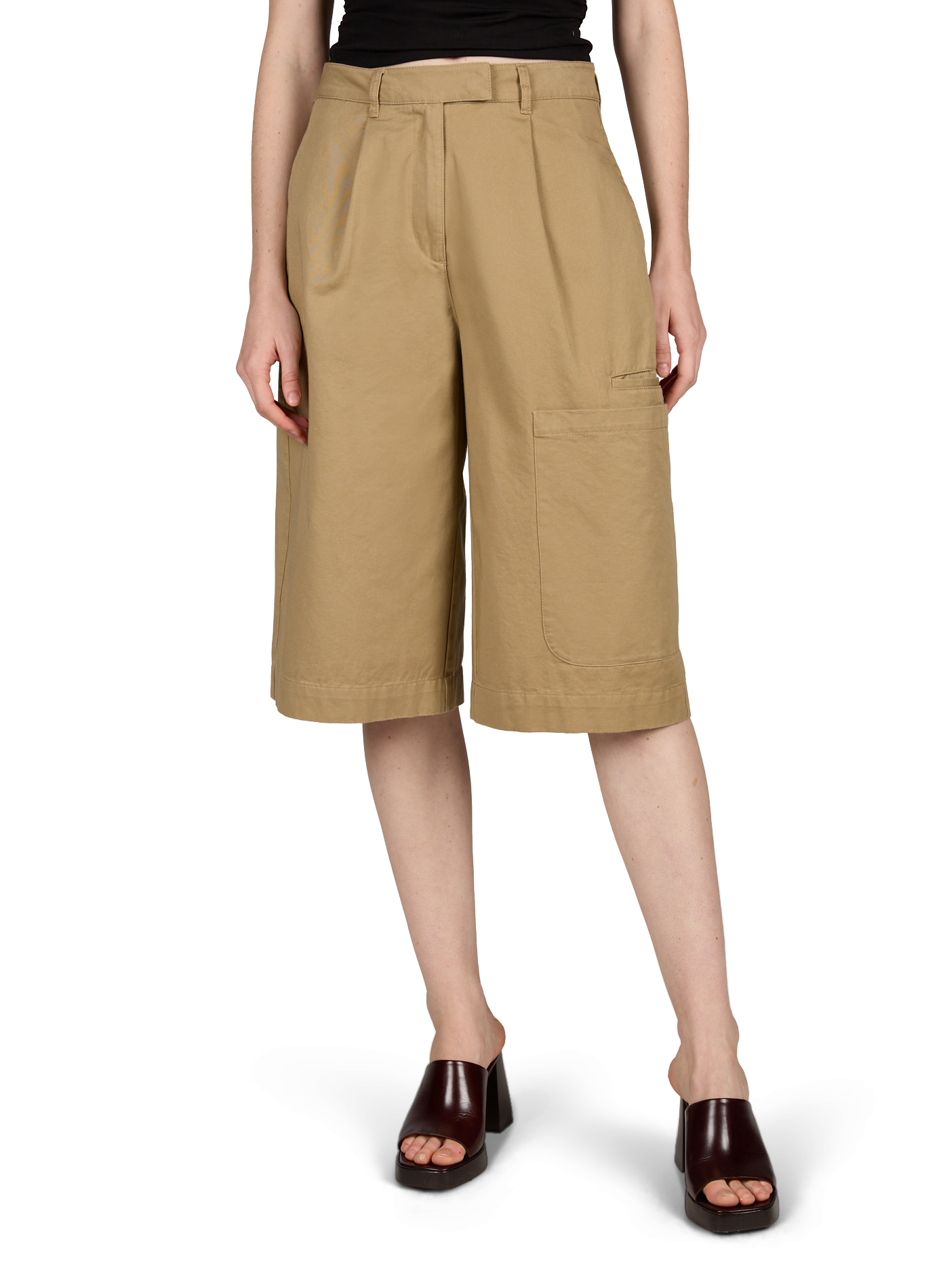 Short cargo Tsfemke in cotton TOPSHOP Beige