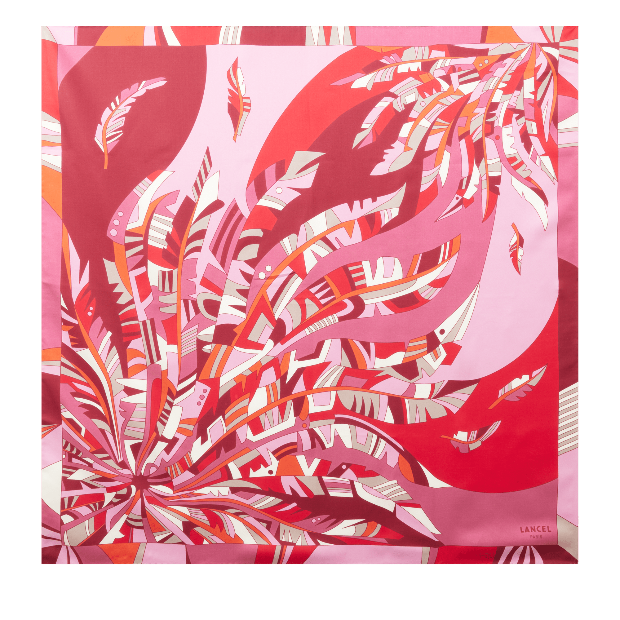 Silk carré 90 arabesque pattern by lancel LANCEL Pink