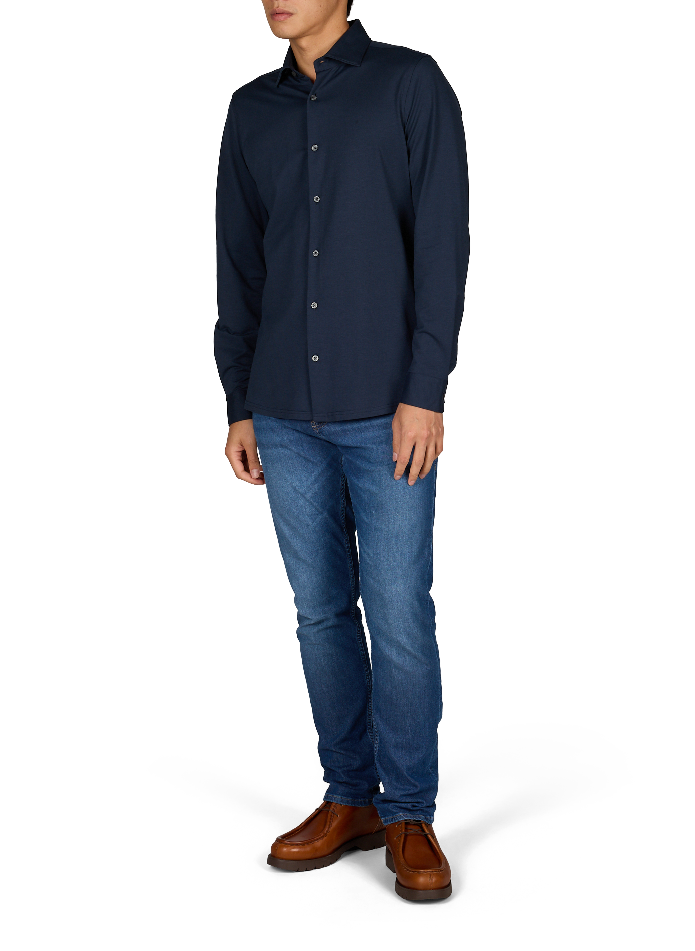 Straight Spike shirt in blended cotton STRELLSON Blue