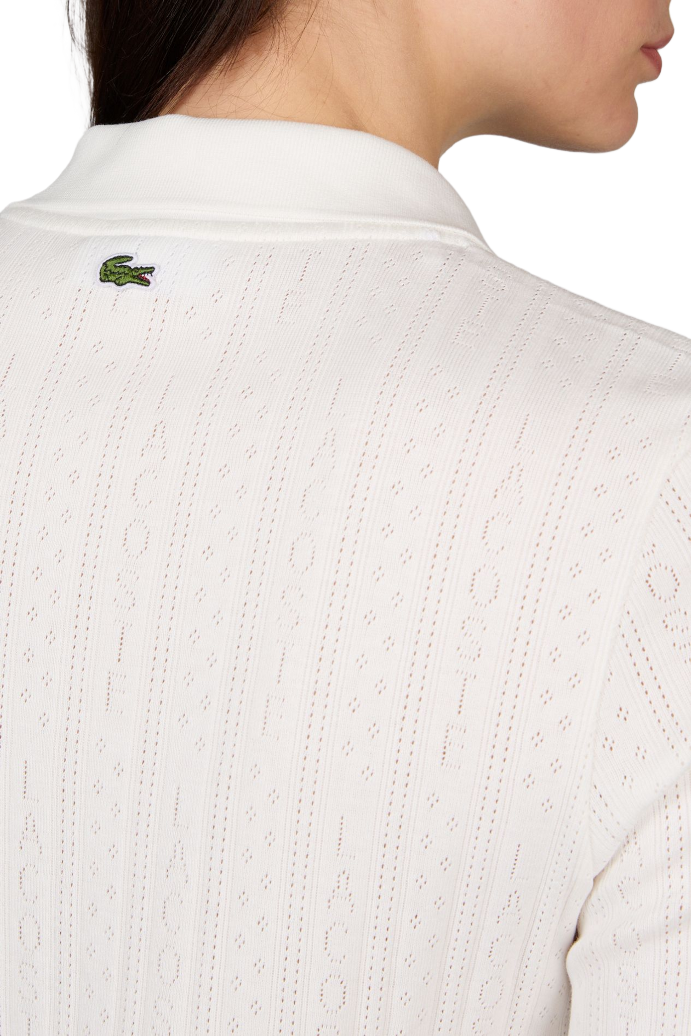 Polo à maille pointelle en coton LACOSTE Beige