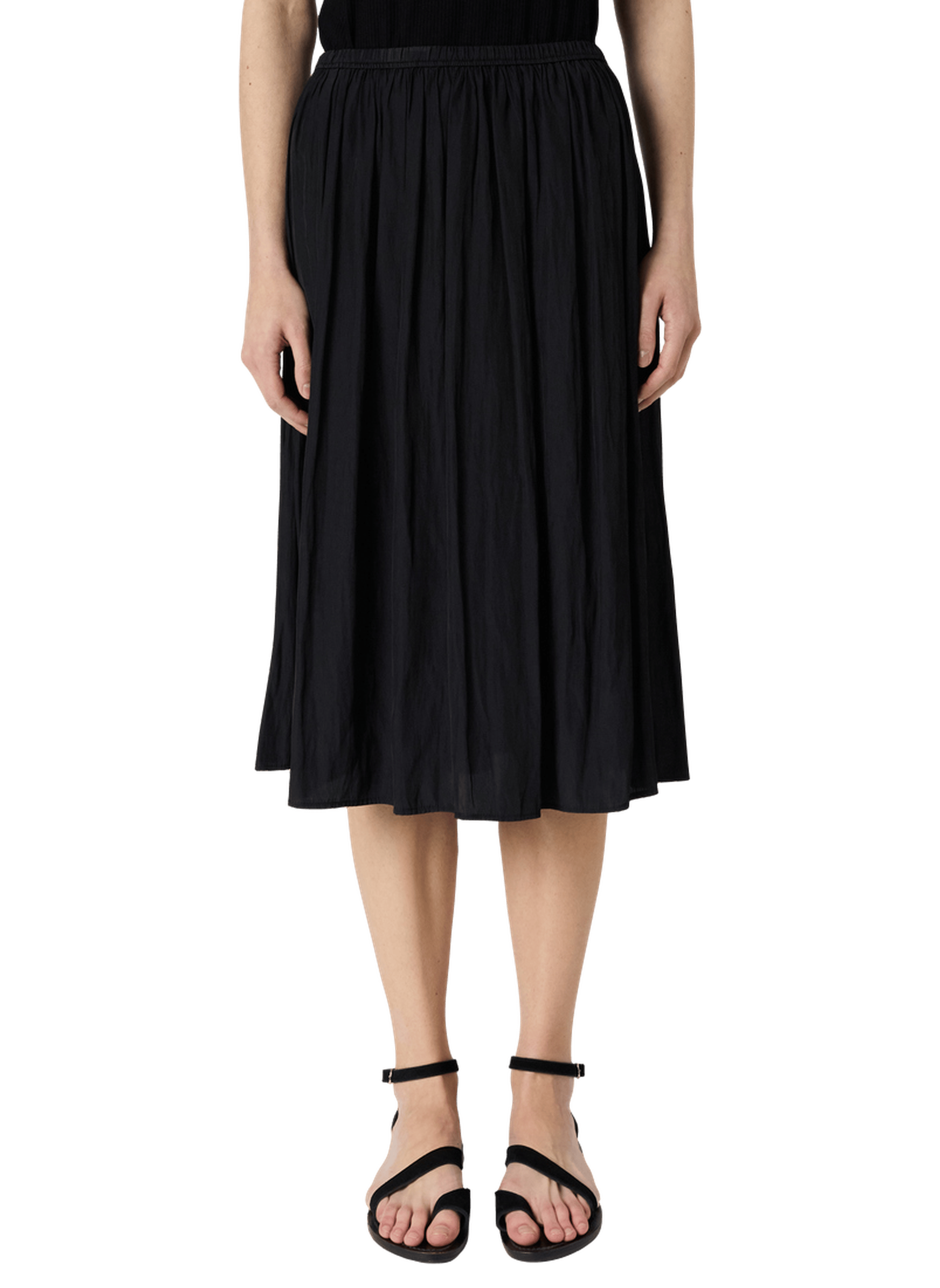 Jupe satinée plissée - juliah GERARD DAREL Noir
