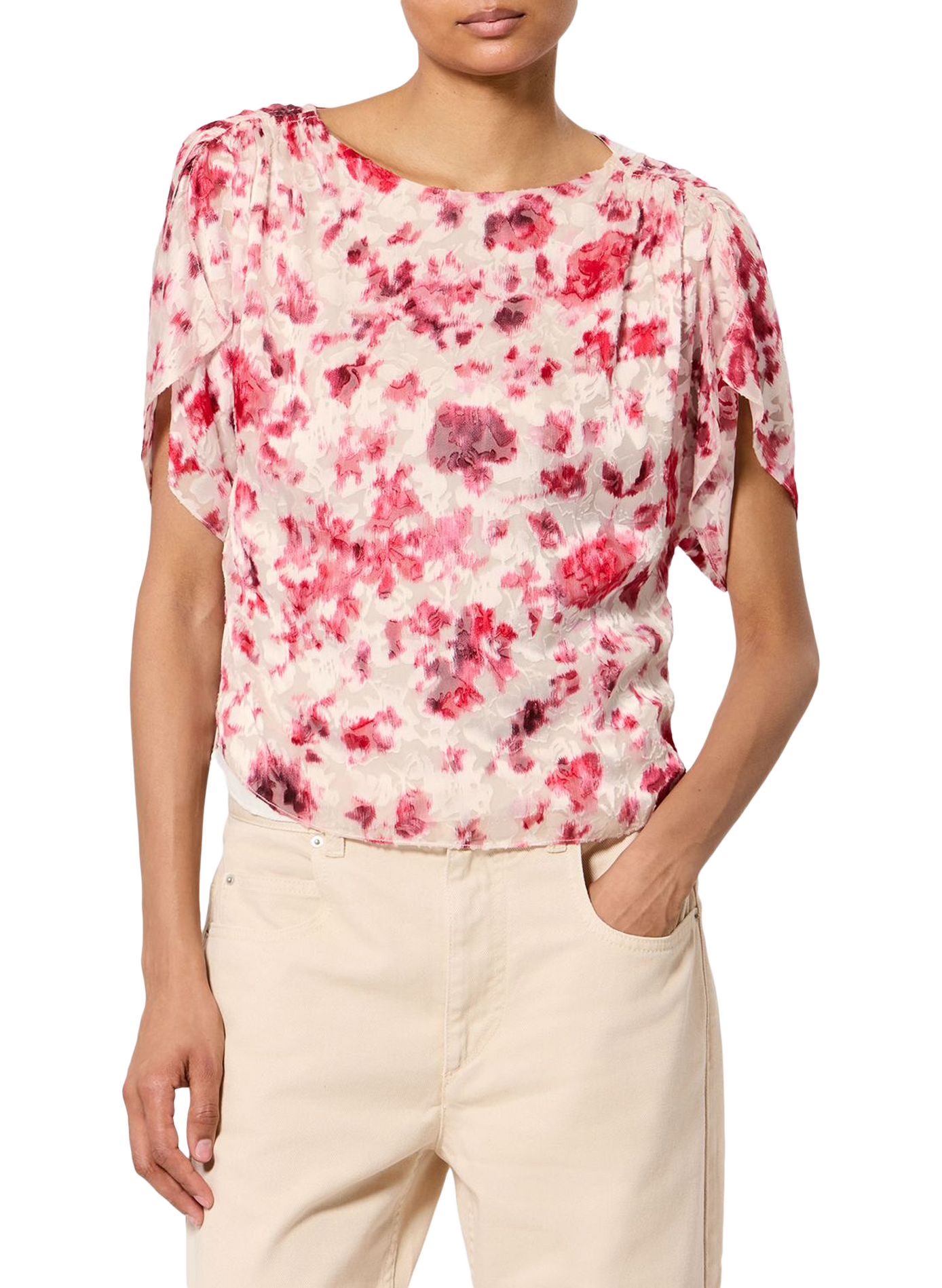 Top Hervane en soie imprimée ISABEL MARANT Multicolore