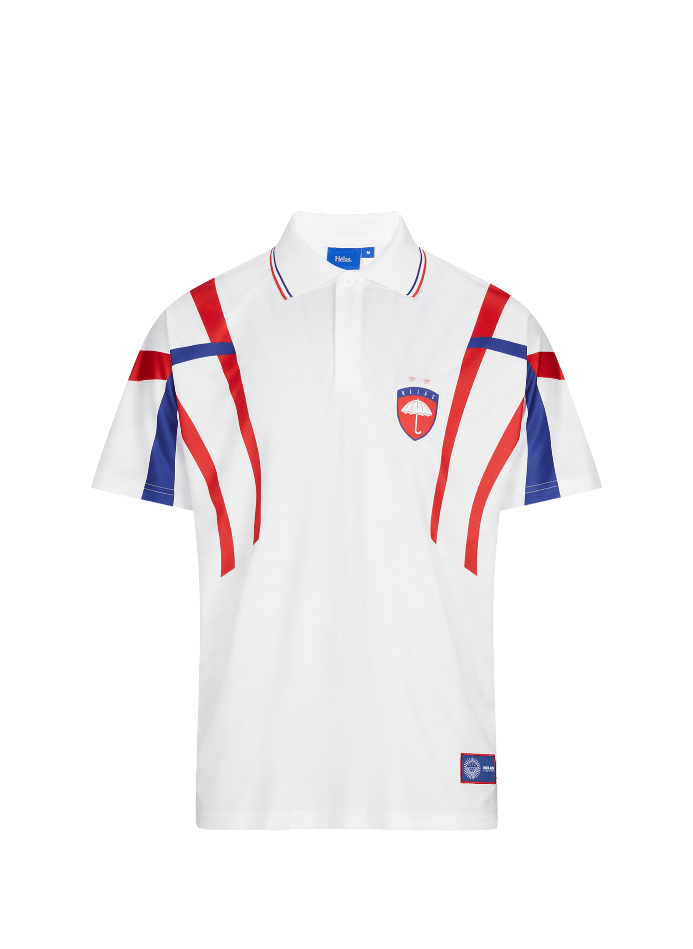 Football polo collar t-shirt HELAS CAPS White