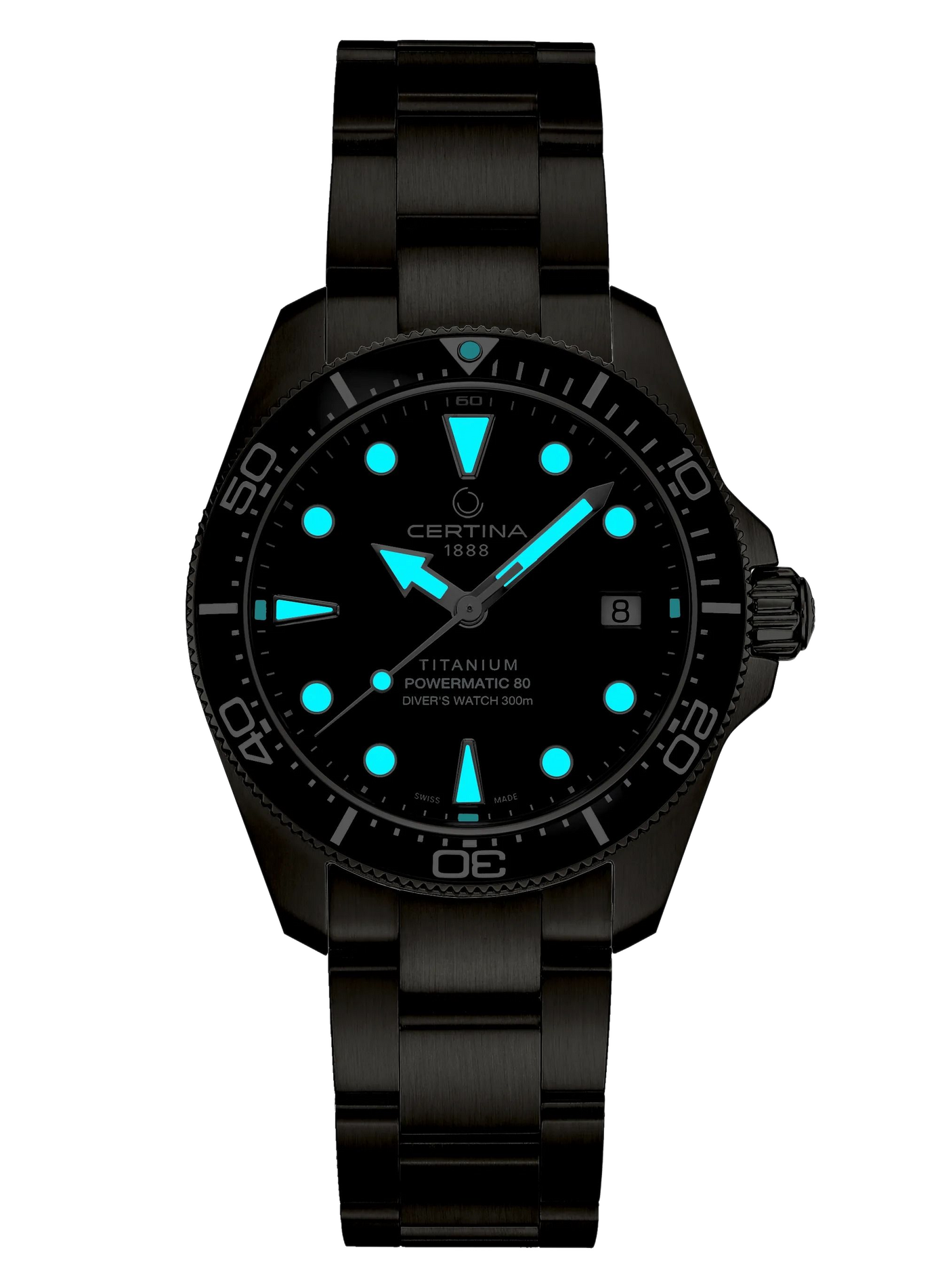 Montre automatique DS ACTION DIVER en titane CERTINA Noir